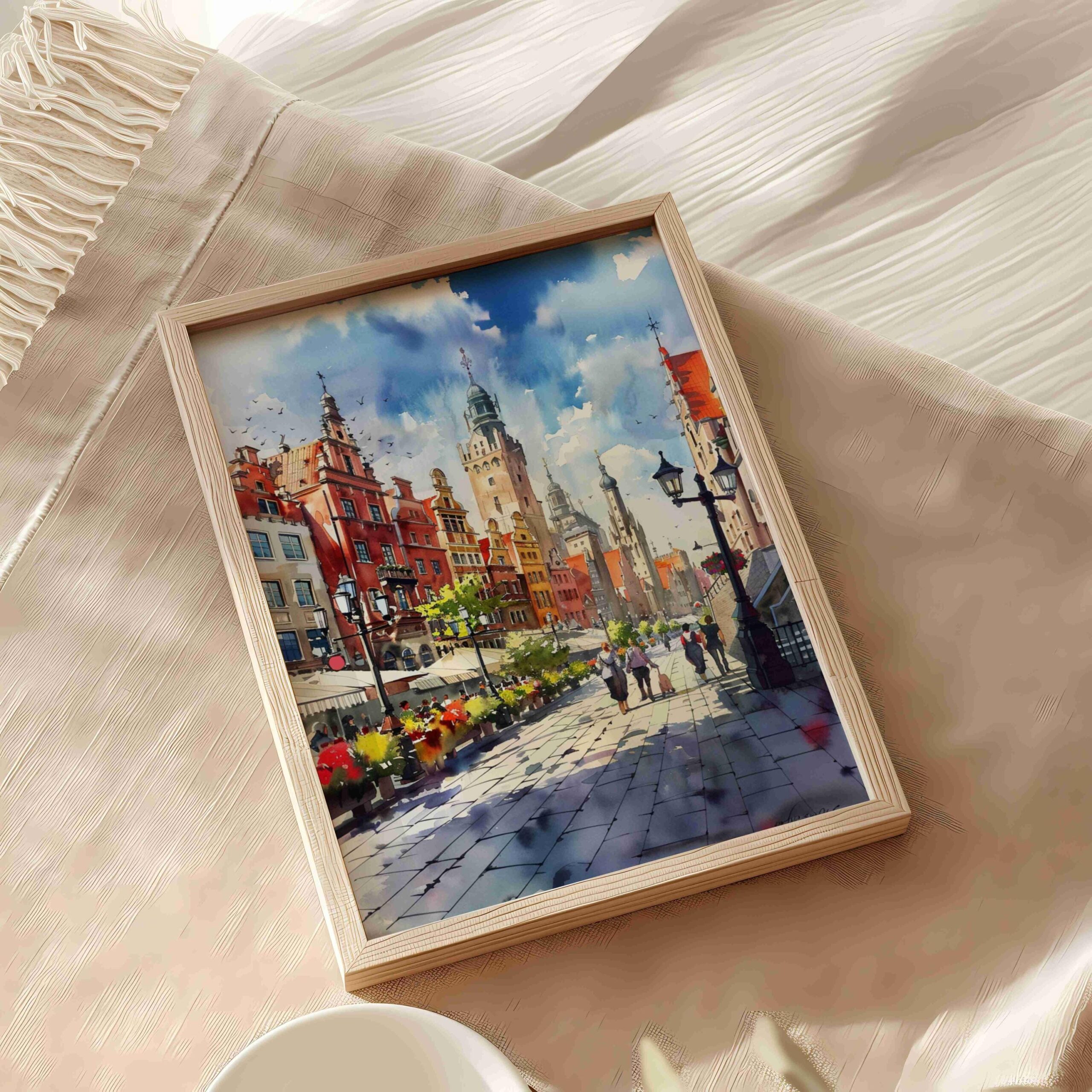Gdansk Poland Europe Watercolor Print: Vacation Travel Art Poster - Image 5