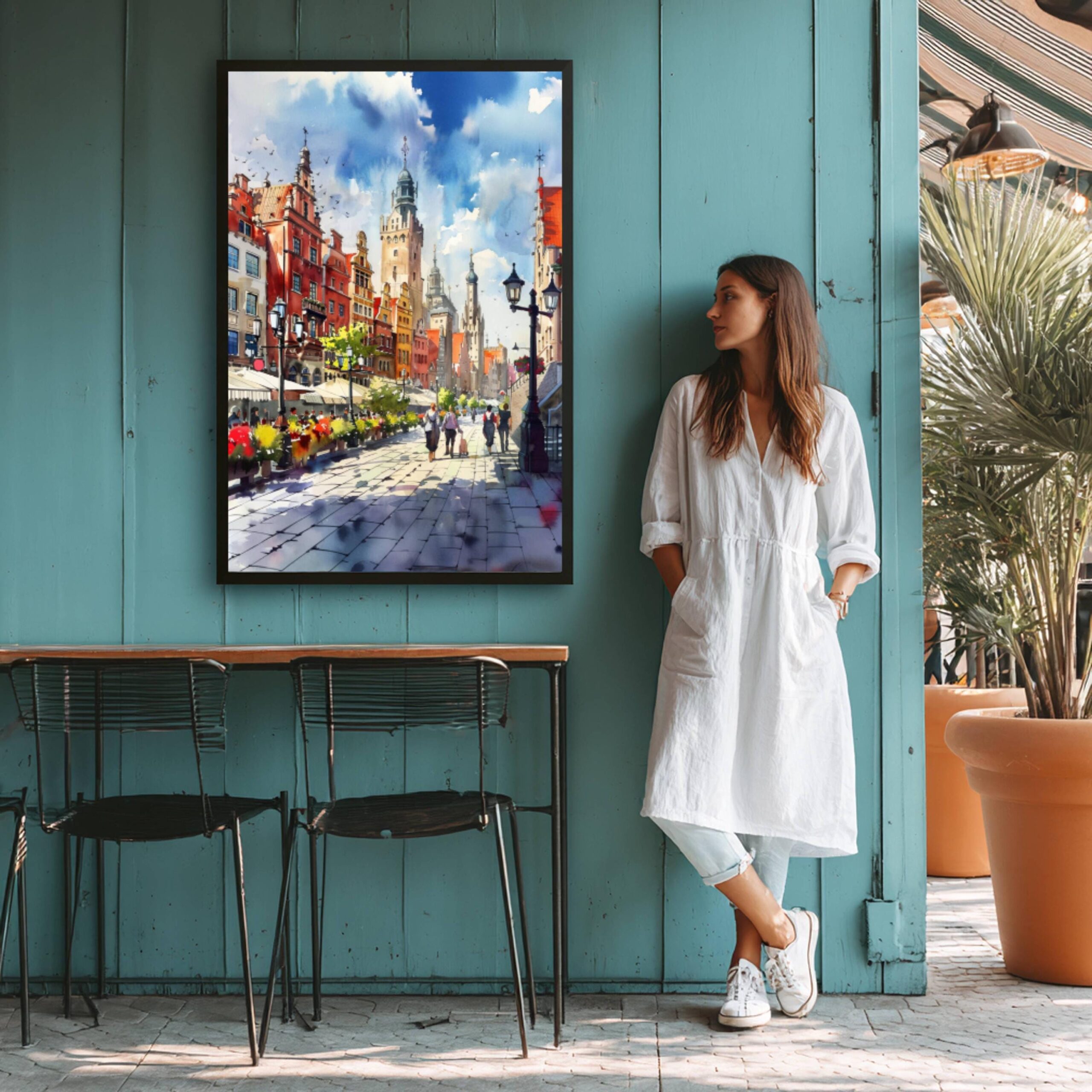 Gdansk Poland Europe Watercolor Print: Vacation Travel Art Poster - Image 6