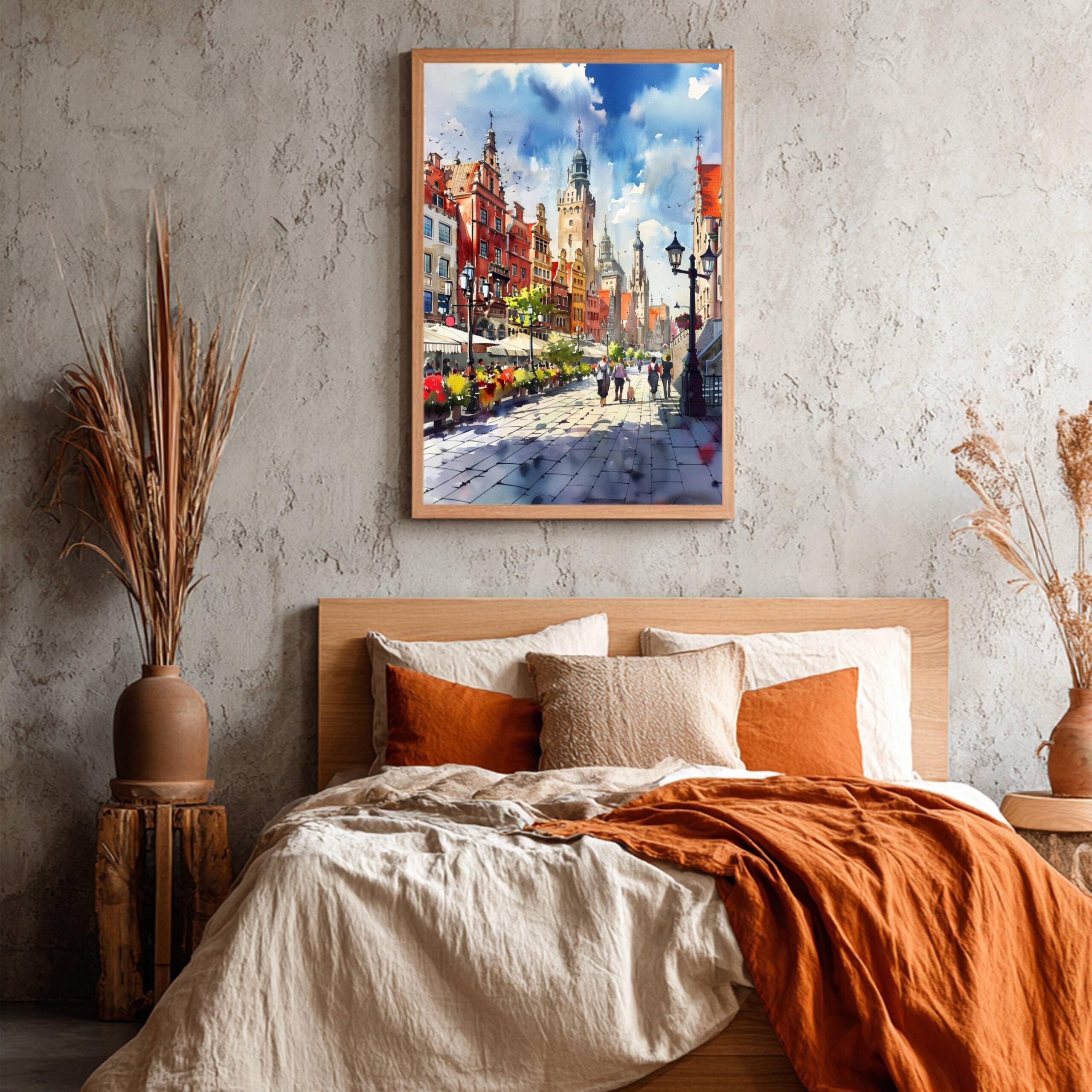 Gdansk Poland Europe Watercolor Print: Vacation Travel Art Poster - Image 4