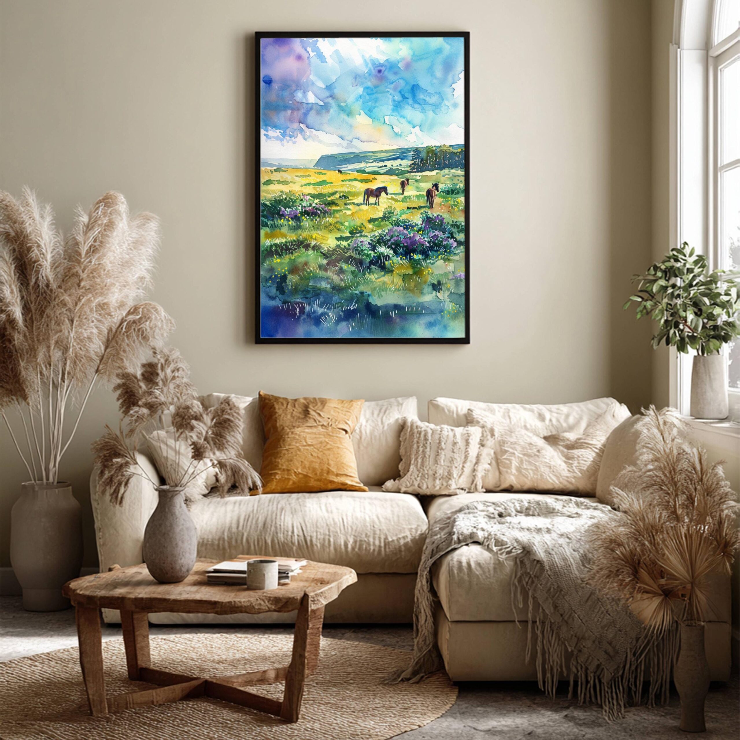 Exmoor National Park England Watercolor: United Kingdom Travel Art Poster - Image 3