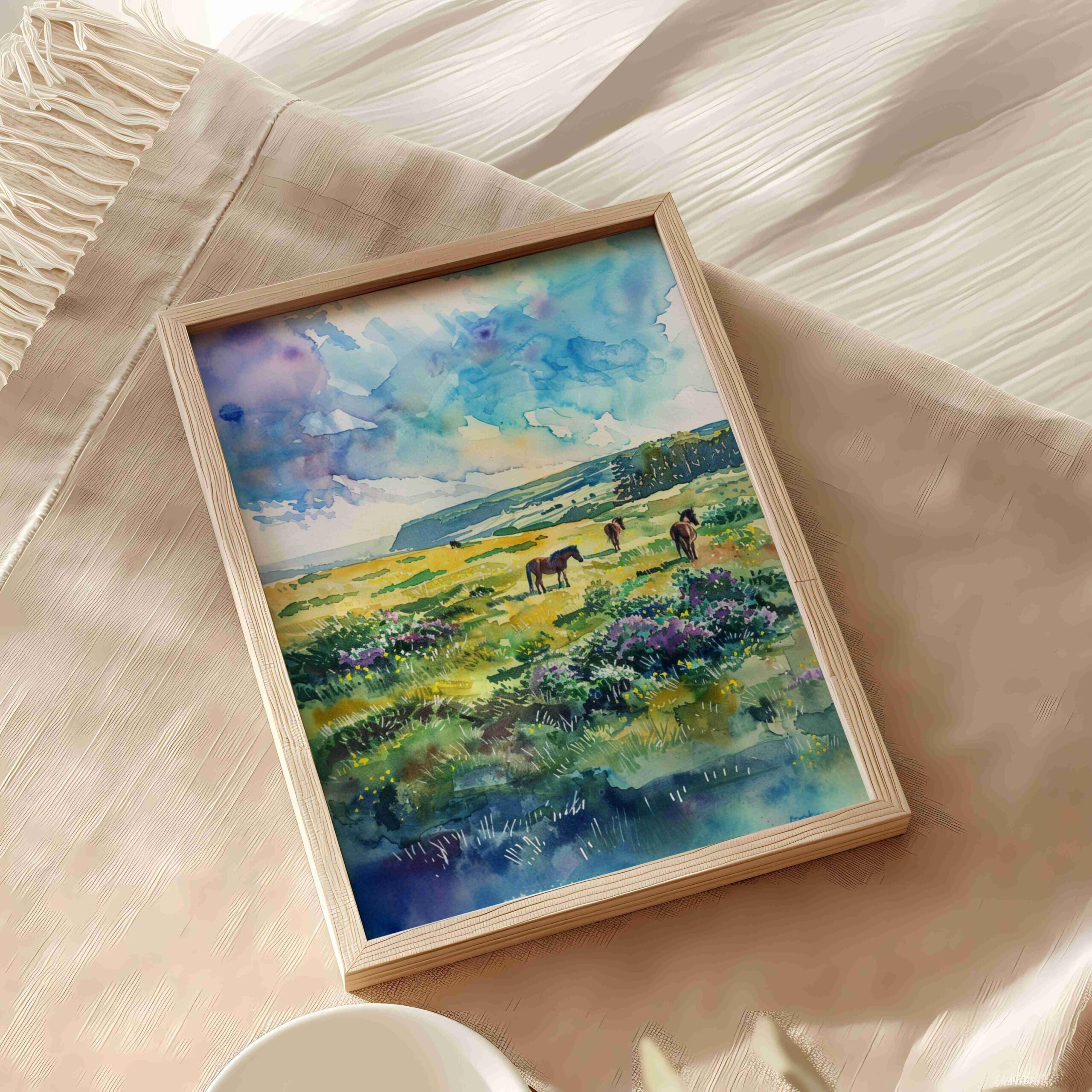 Exmoor National Park England Watercolor: United Kingdom Travel Art Poster - Image 5