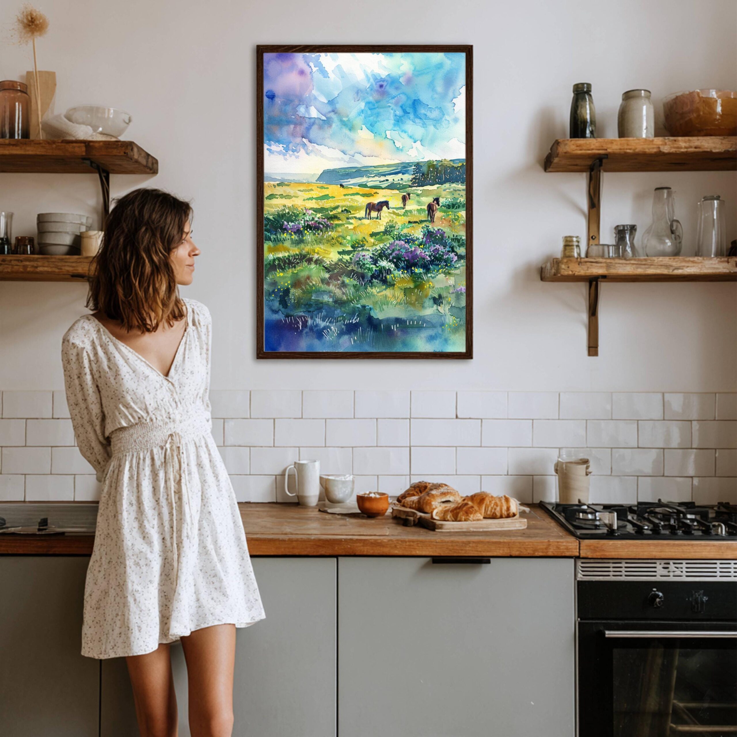 Exmoor National Park England Watercolor: United Kingdom Travel Art Poster - Image 7