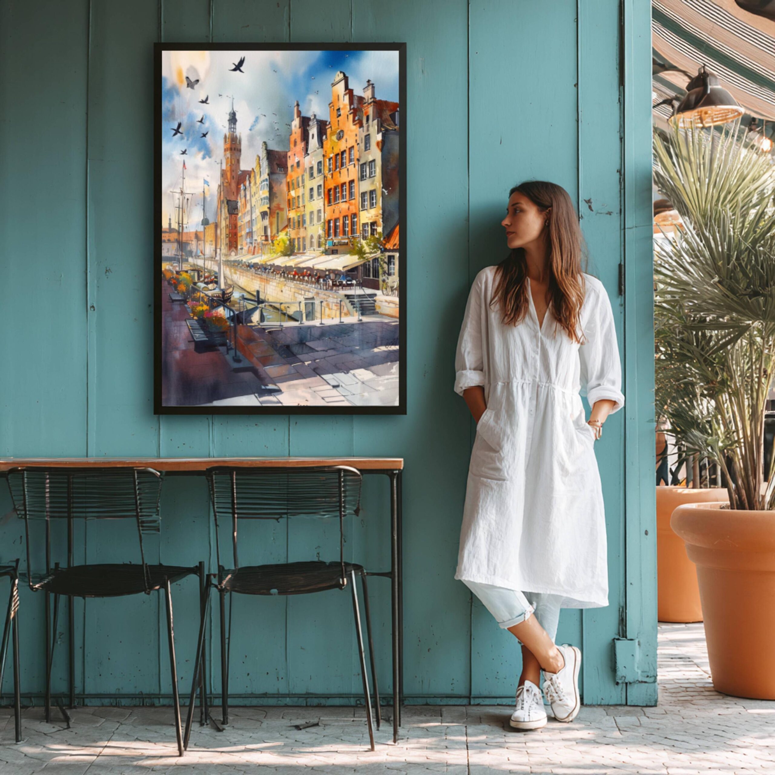 Gdansk Poland Europe Watercolor Print: Vacation Travel Art Poster - Image 6