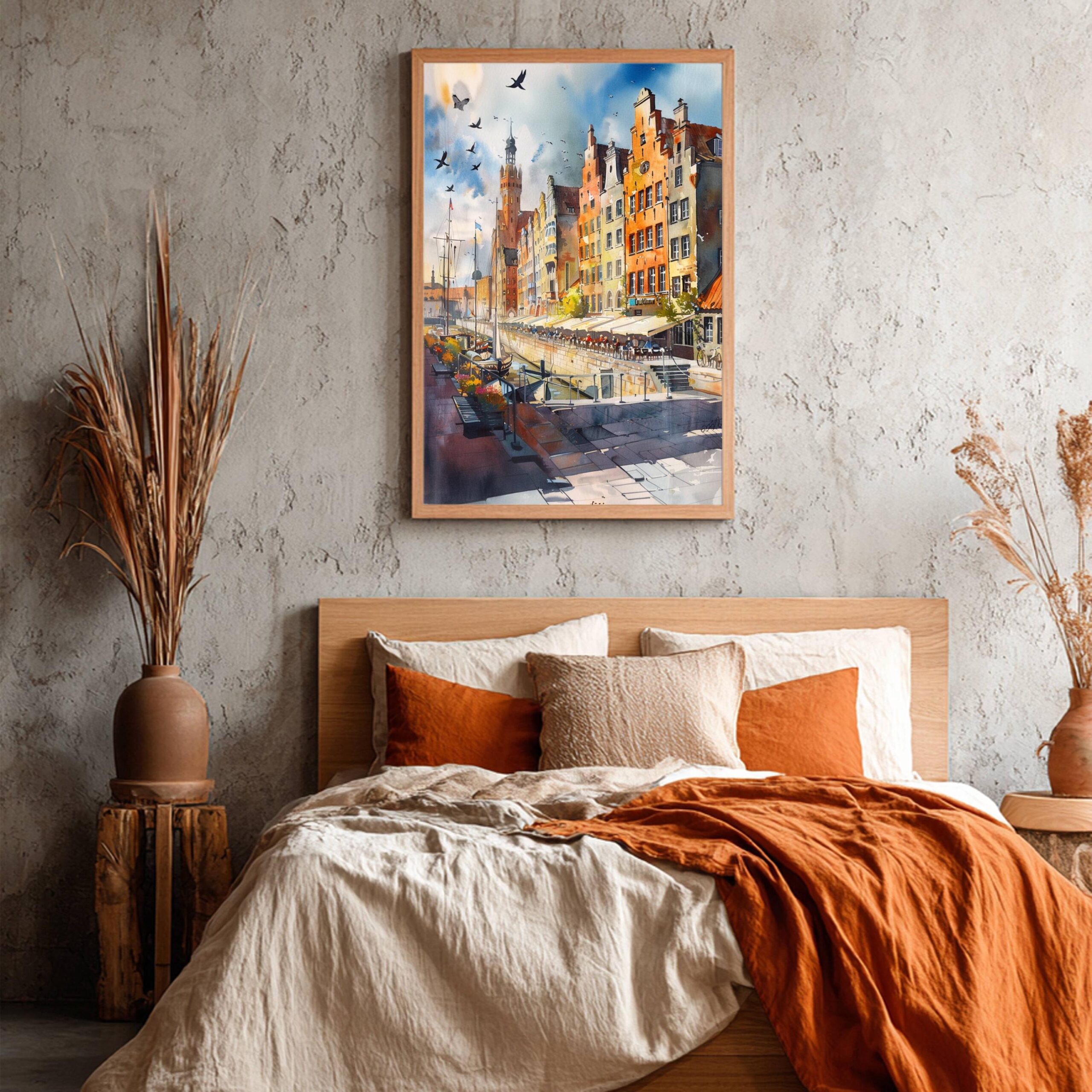 Gdansk Poland Europe Watercolor Print: Vacation Travel Art Poster - Image 4