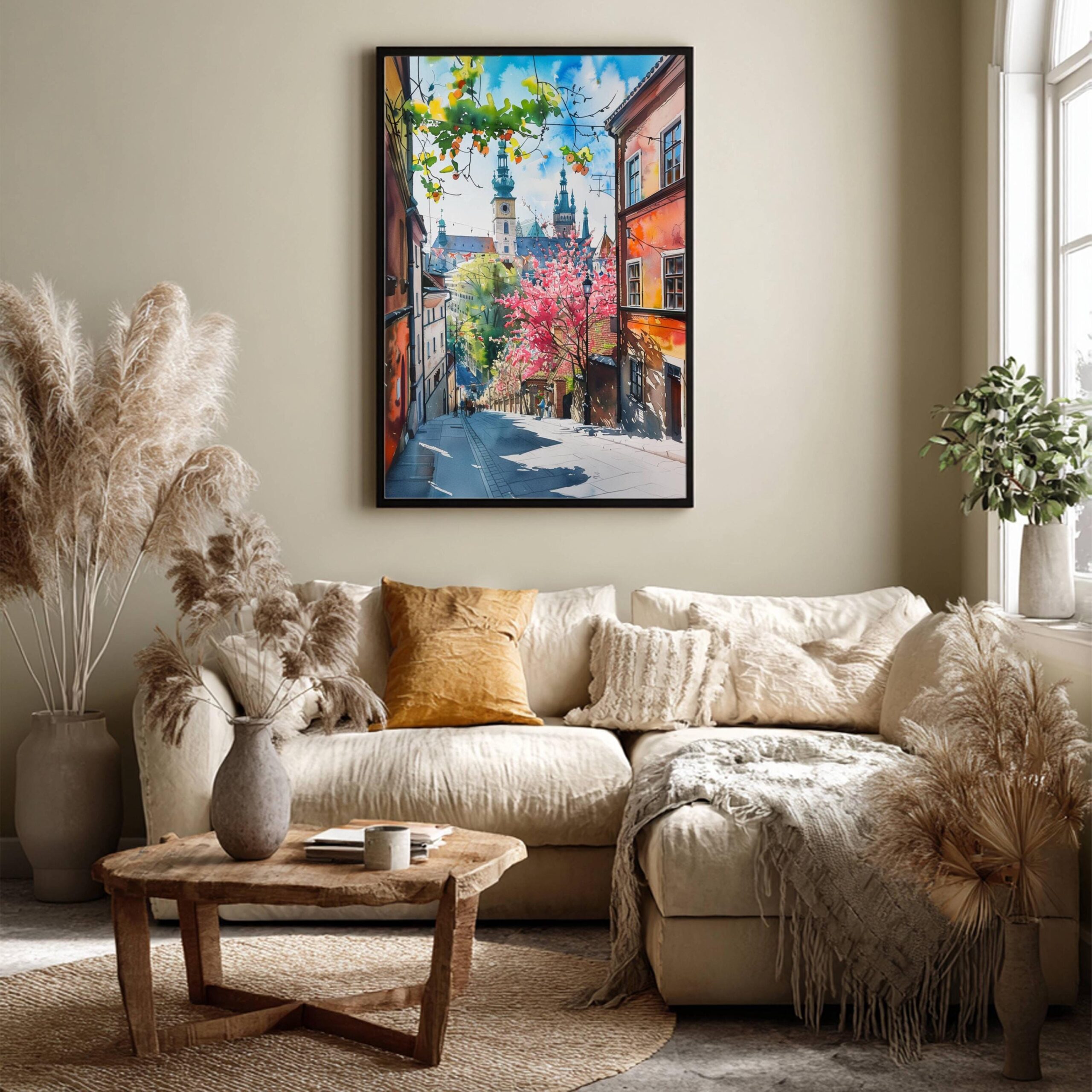 Krakow Poland Europe Watercolor Print: Vacation Travel Art Poster - Image 3