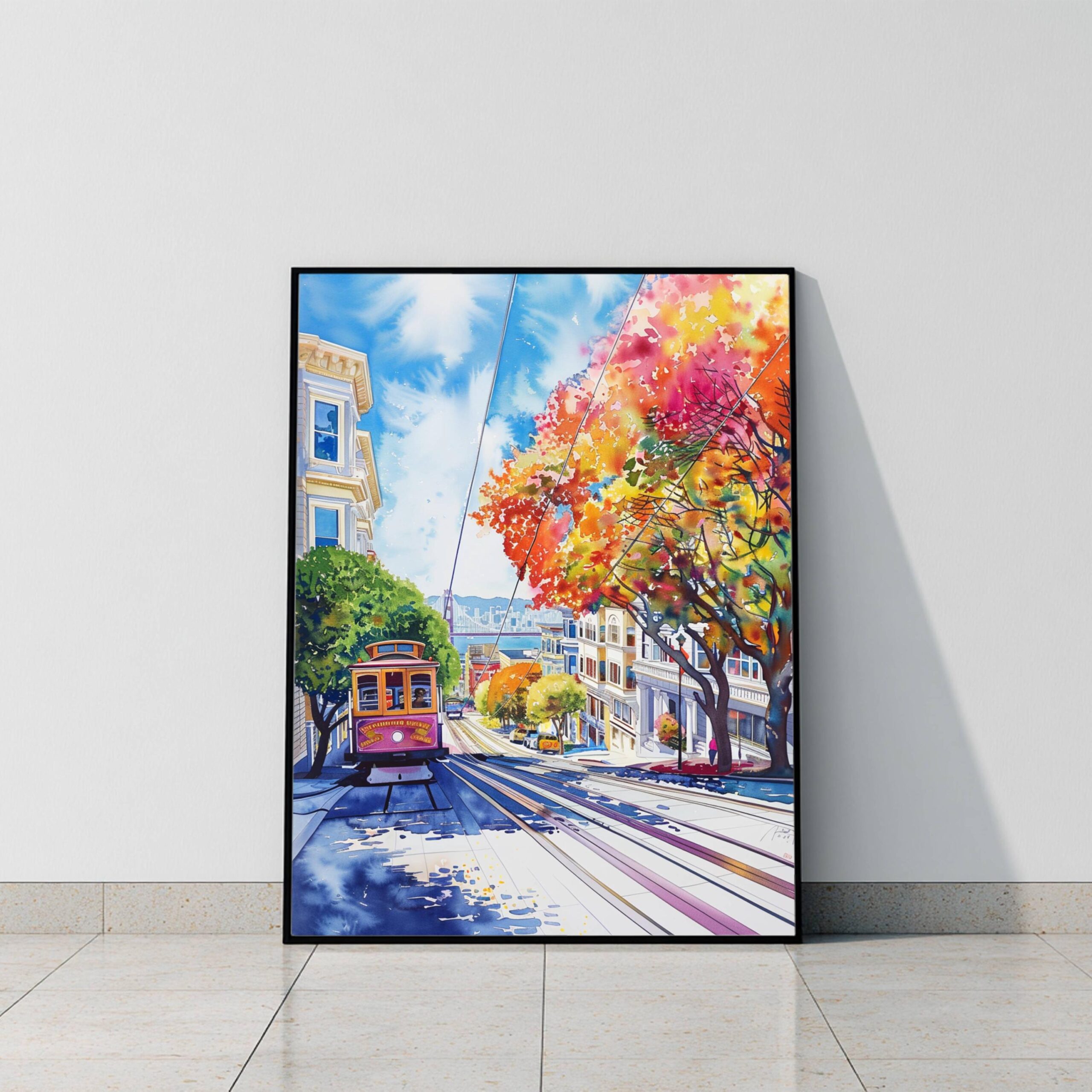 San Francisco CA California USA Watercolor Print: Travel Art Poster - Image 9