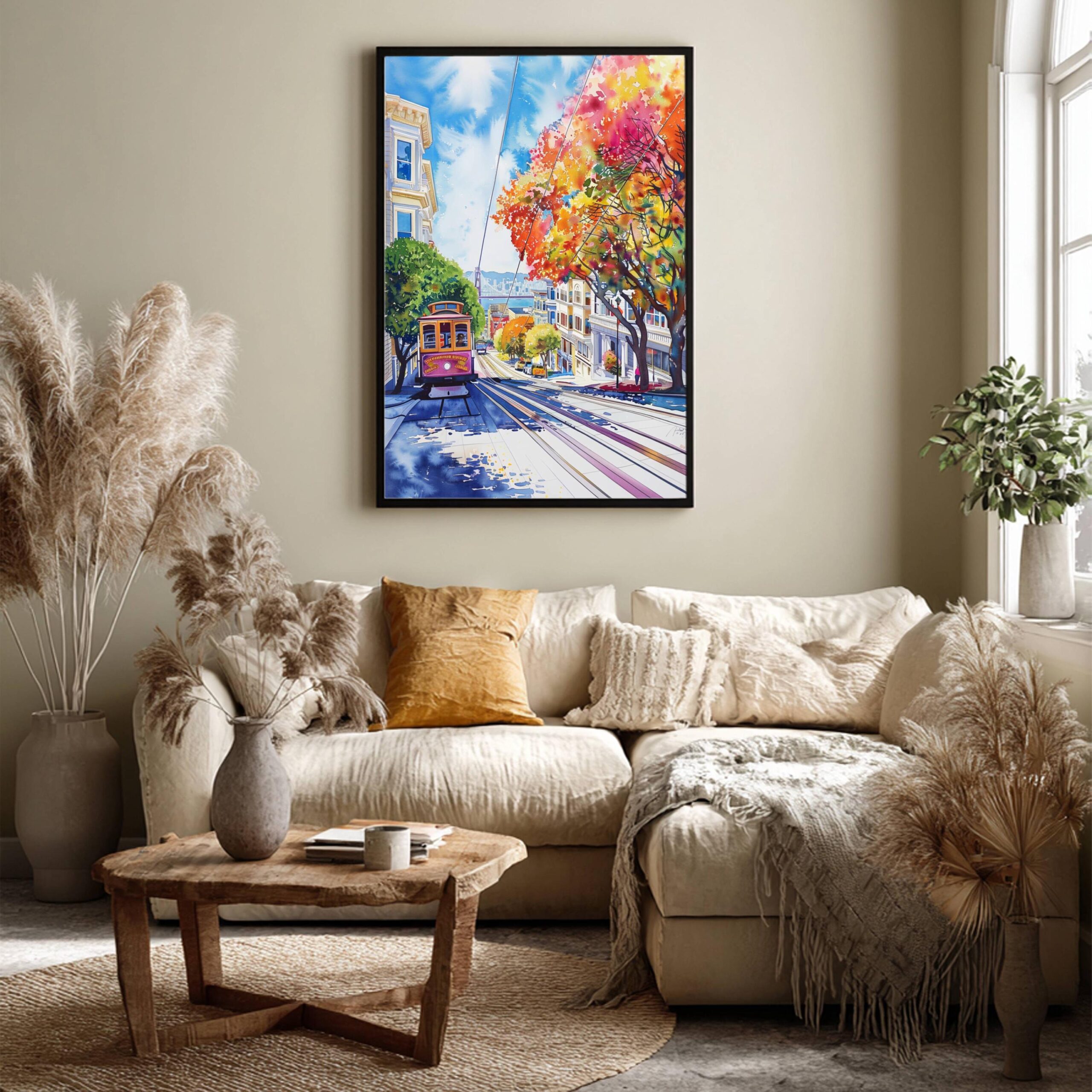 San Francisco CA California USA Watercolor Print: Travel Art Poster - Image 3