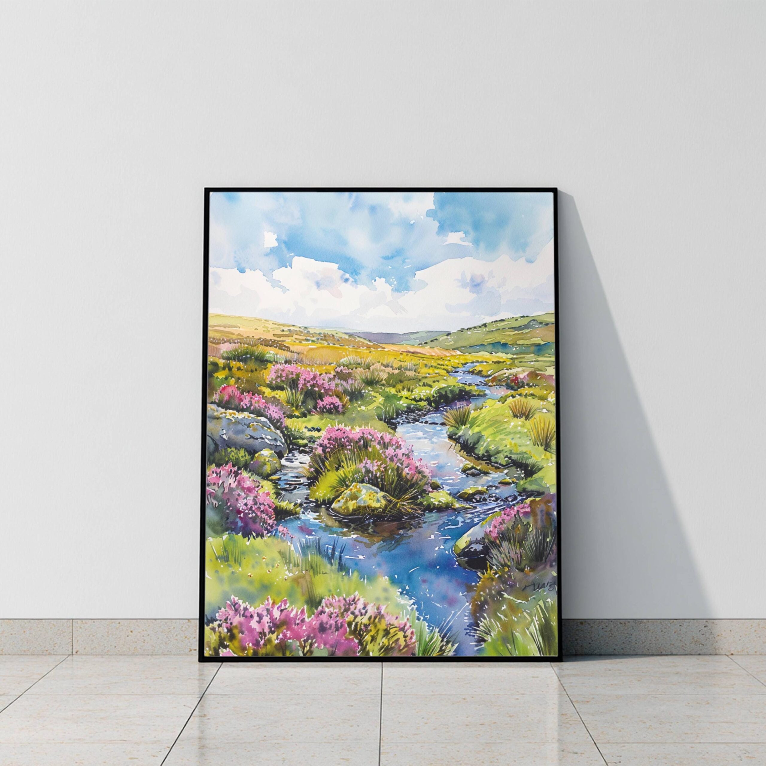 Exmoor National Park England Watercolor: United Kingdom Travel Art Poster - Image 9