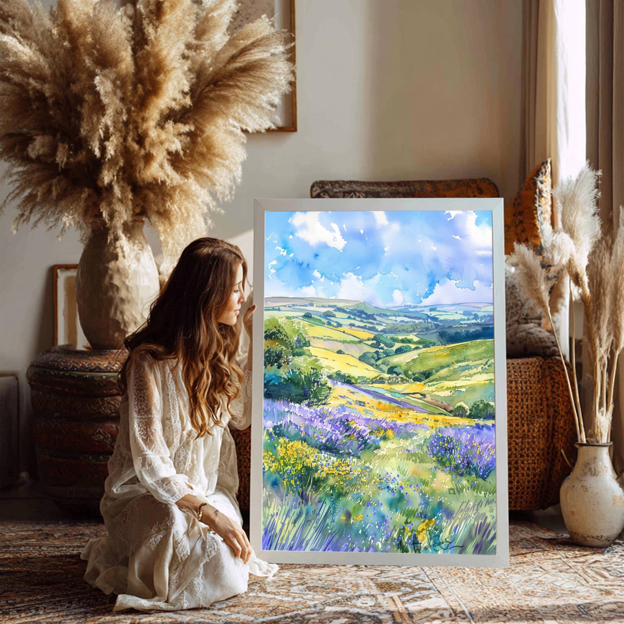 South Downs National Park England Watercolor: United Kingdom Travel Art Poster - Image 8