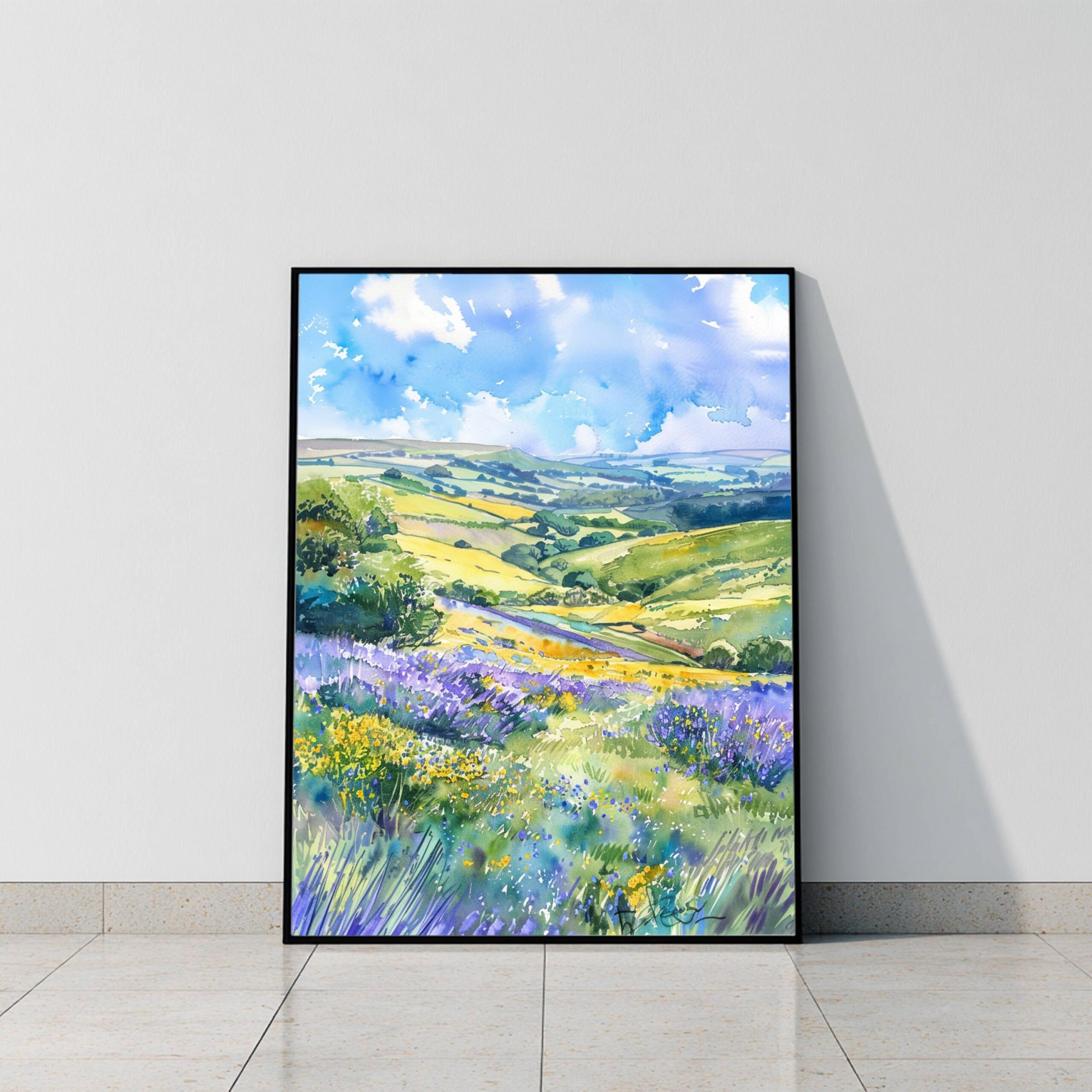 South Downs National Park England Watercolor: United Kingdom Travel Art Poster - Image 9