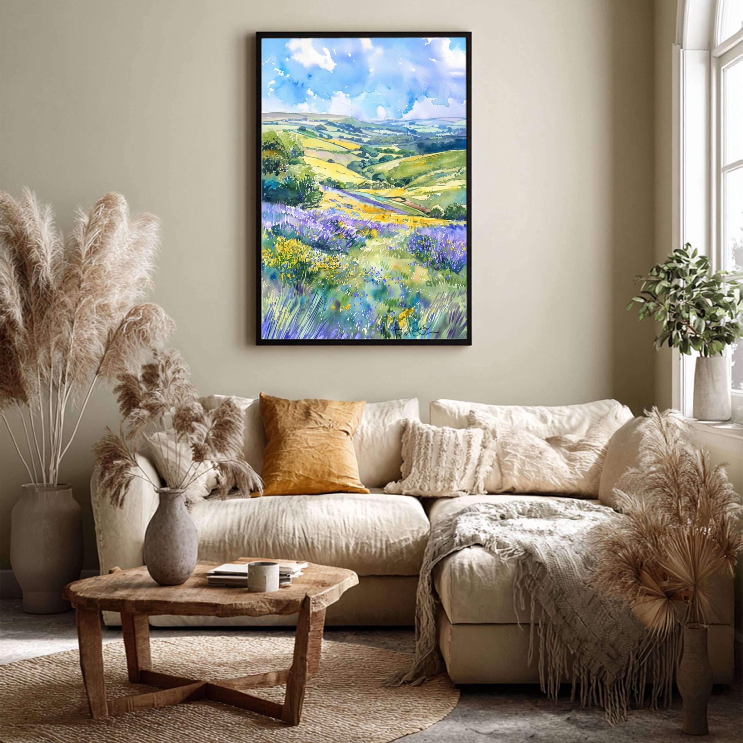 South Downs National Park England Watercolor: United Kingdom Travel Art Poster - Image 3