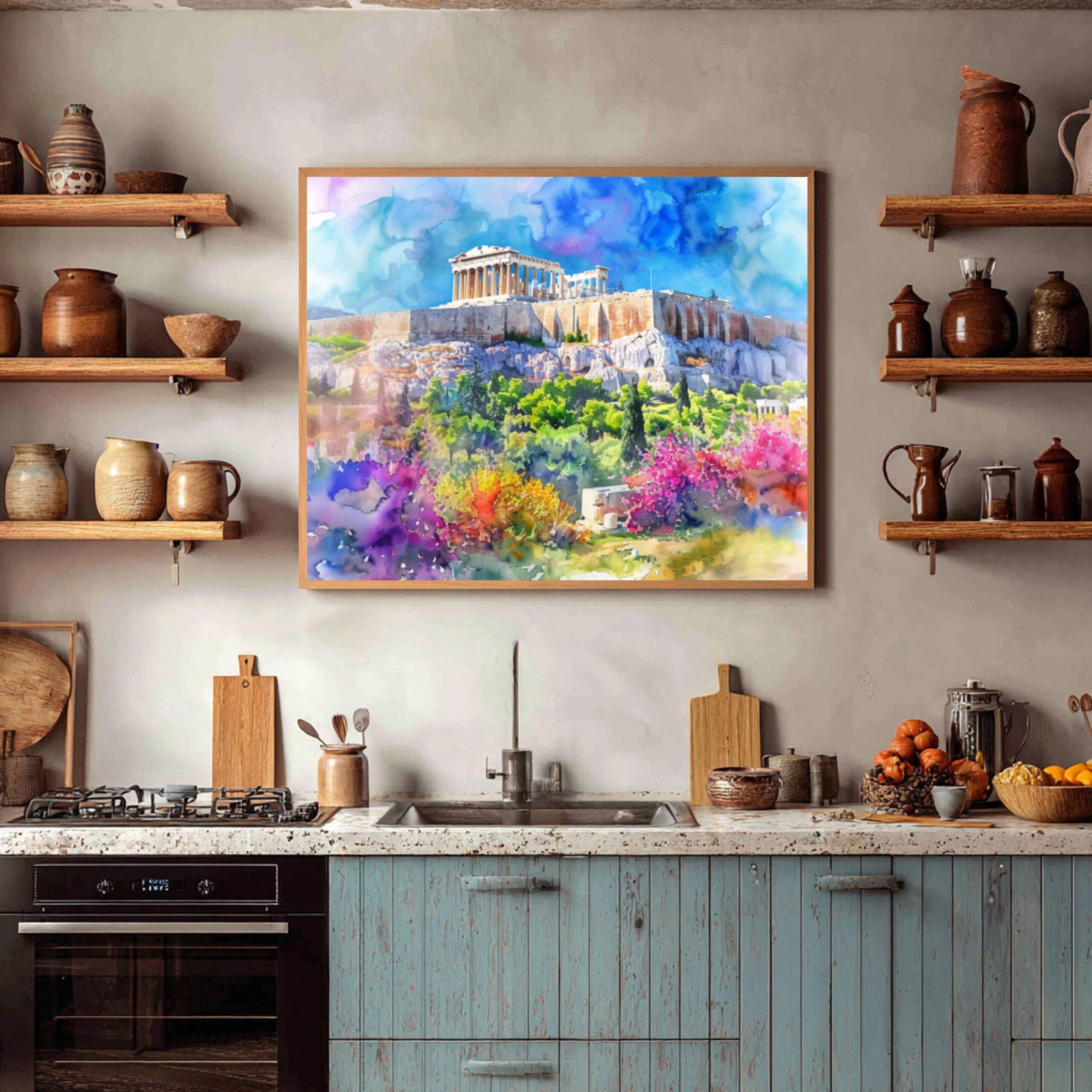 Acropolis Athens Greece Watercolor Print: Greek Travel Art Poster - Image 7