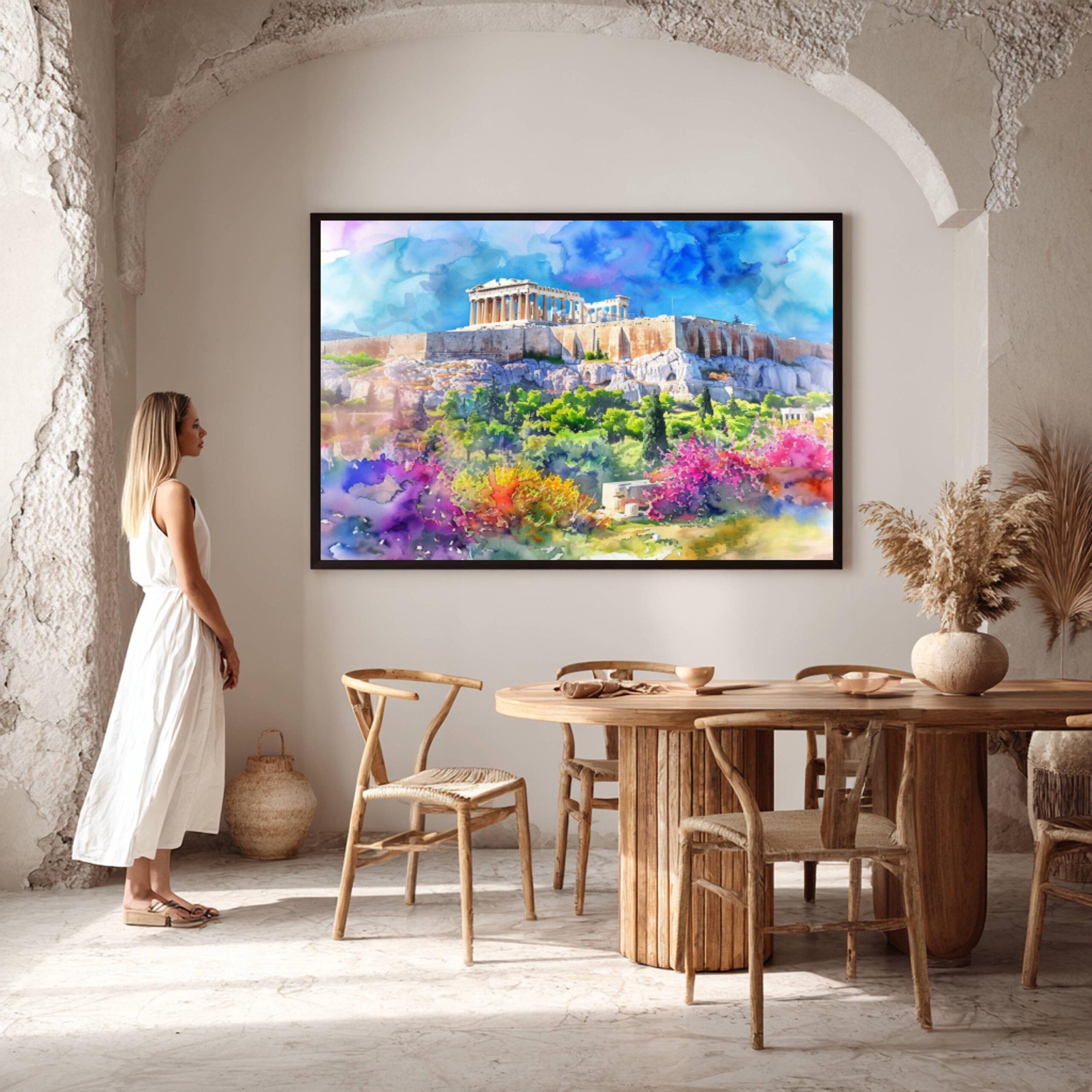 Acropolis Athens Greece Watercolor Print: Greek Travel Art Poster - Image 9
