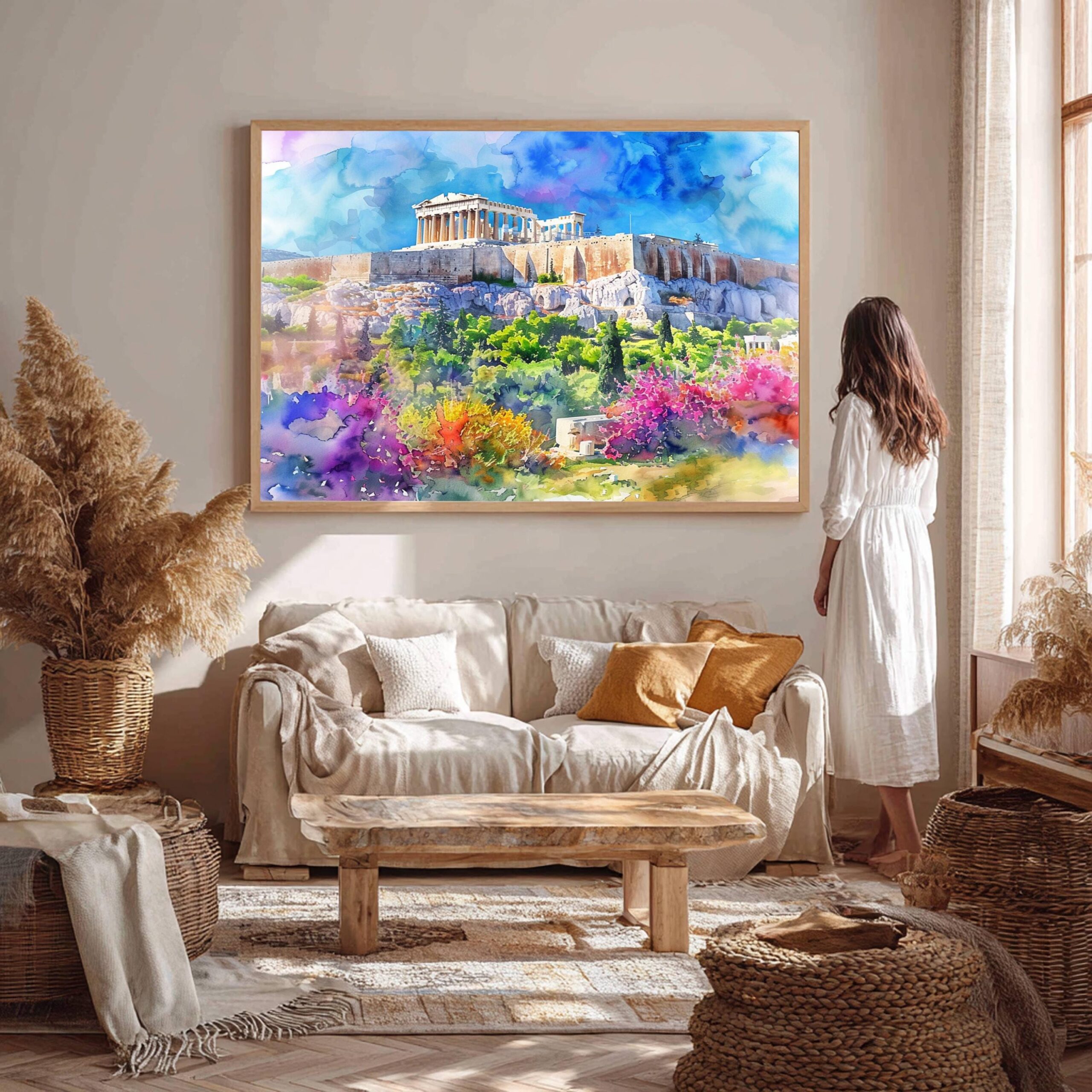 Acropolis Athens Greece Watercolor Print: Greek Travel Art Poster - Image 10