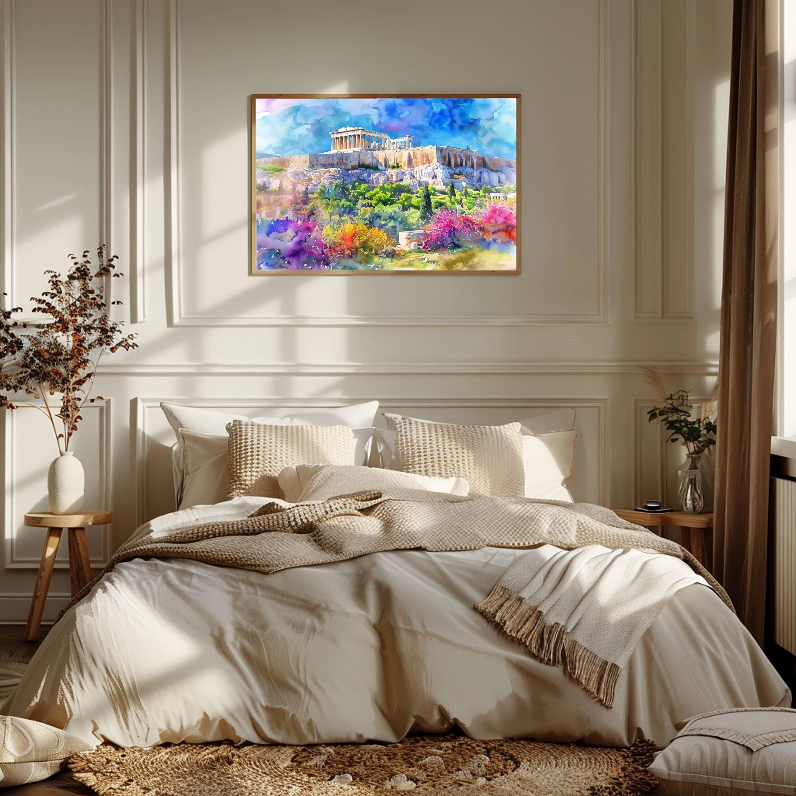 Acropolis Athens Greece Watercolor Print: Greek Travel Art Poster - Image 3