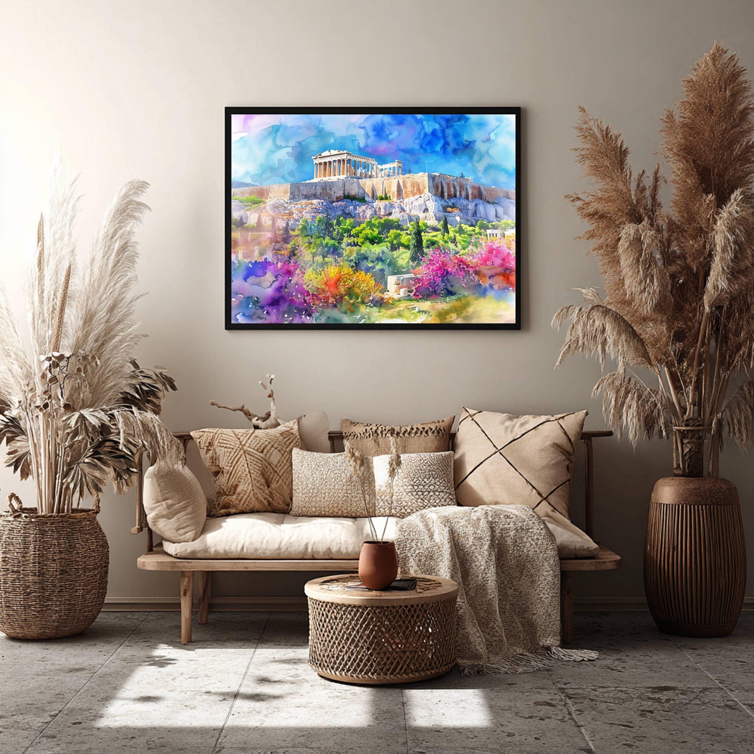 Acropolis Athens Greece Watercolor Print: Greek Travel Art Poster - Image 8