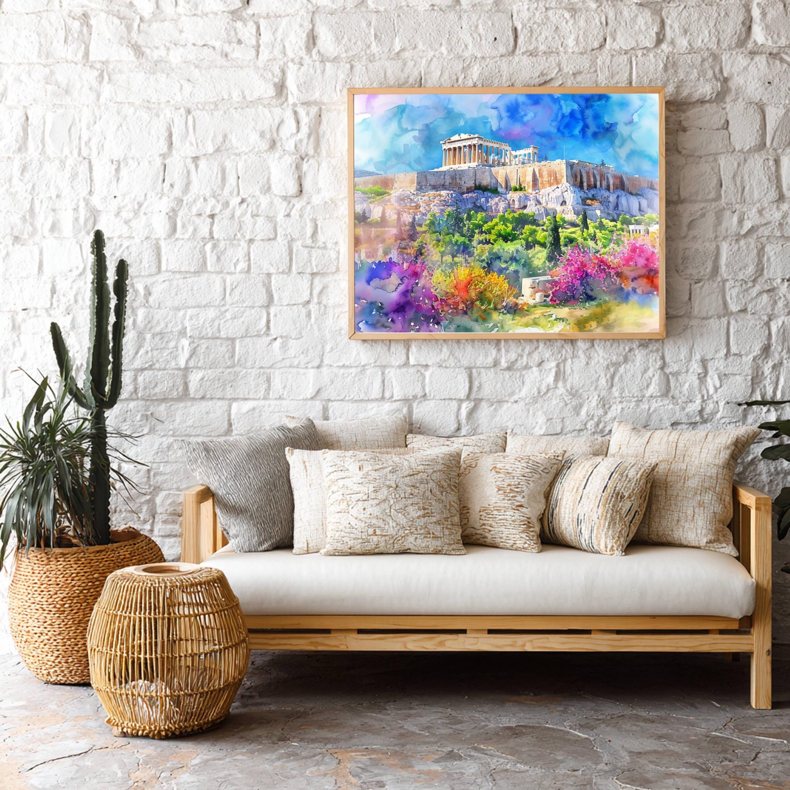 Acropolis Athens Greece Watercolor Print: Greek Travel Art Poster - Image 6