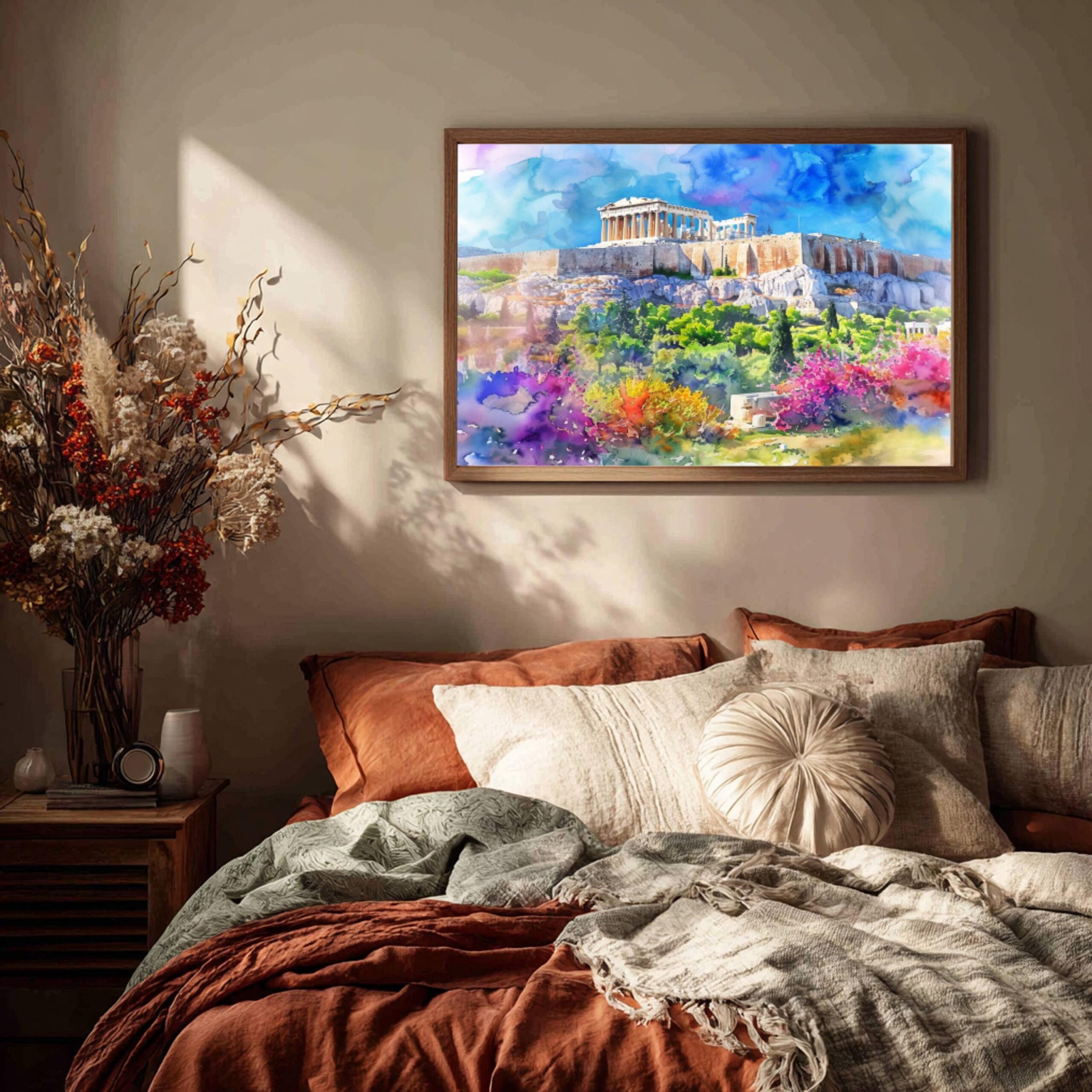 Acropolis Athens Greece Watercolor Print: Greek Travel Art Poster - Image 4