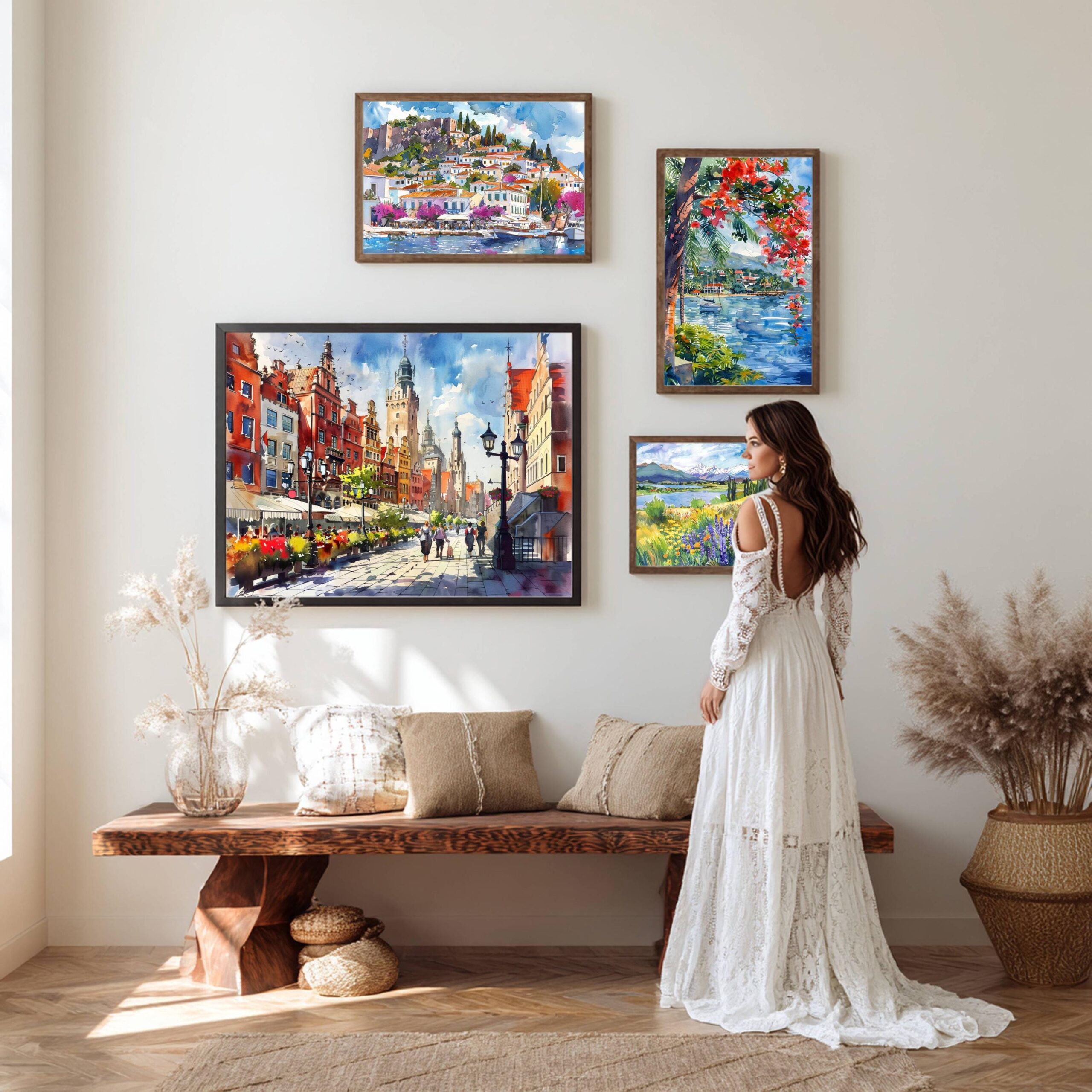 Gdansk Poland Watercolor Print: European Travel Art Poster - Image 2