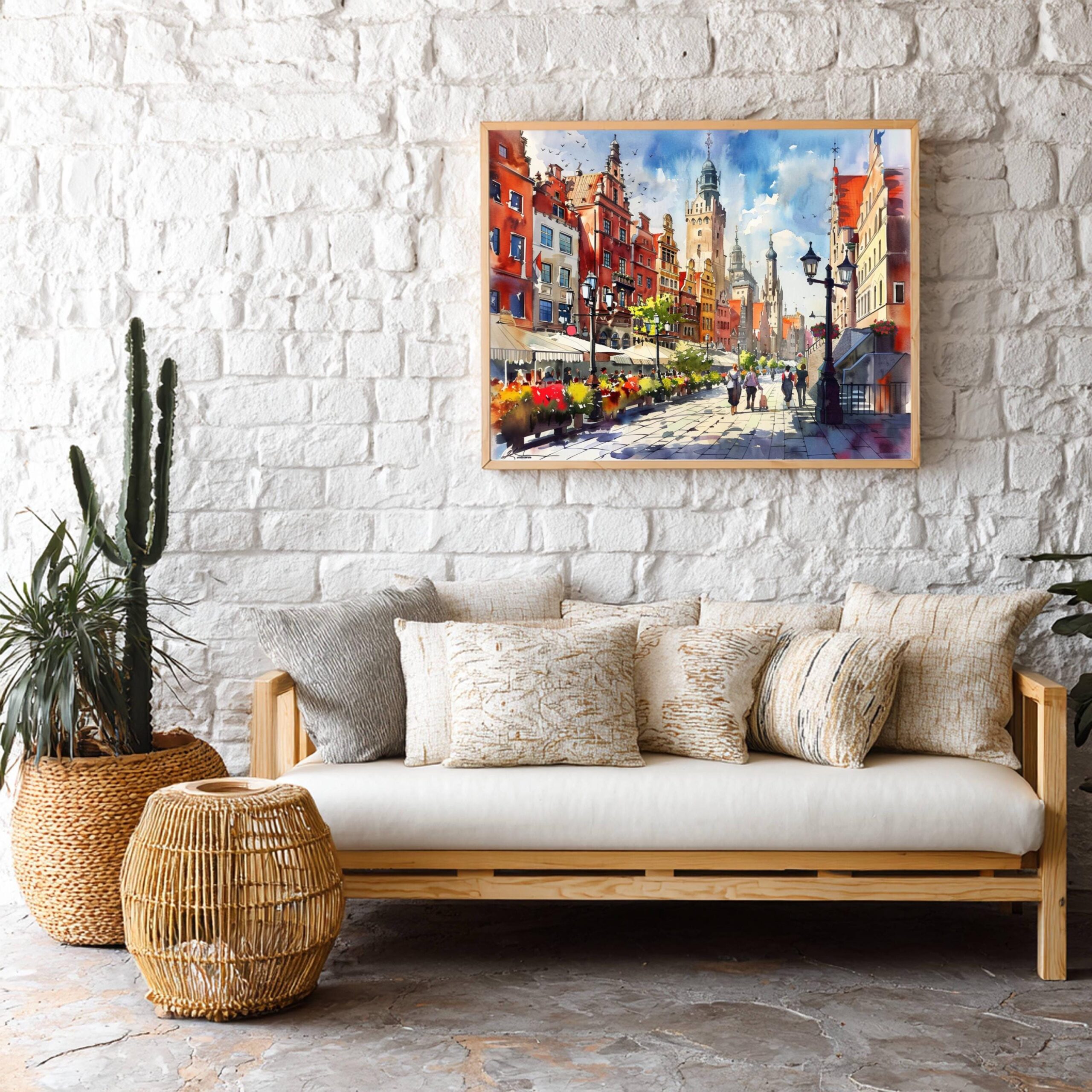 Gdansk Poland Watercolor Print: European Travel Art Poster - Image 6