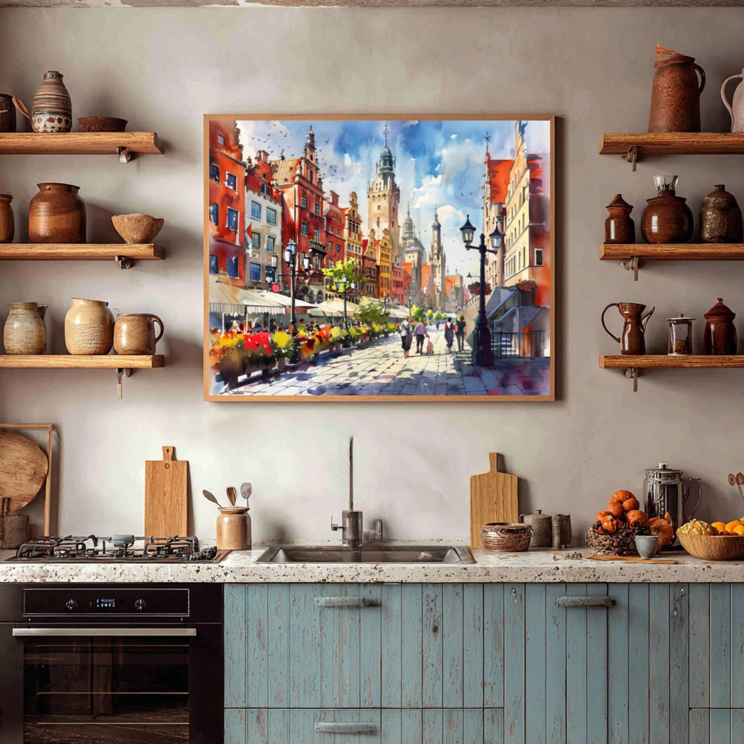 Gdansk Poland Watercolor Print: European Travel Art Poster - Image 4