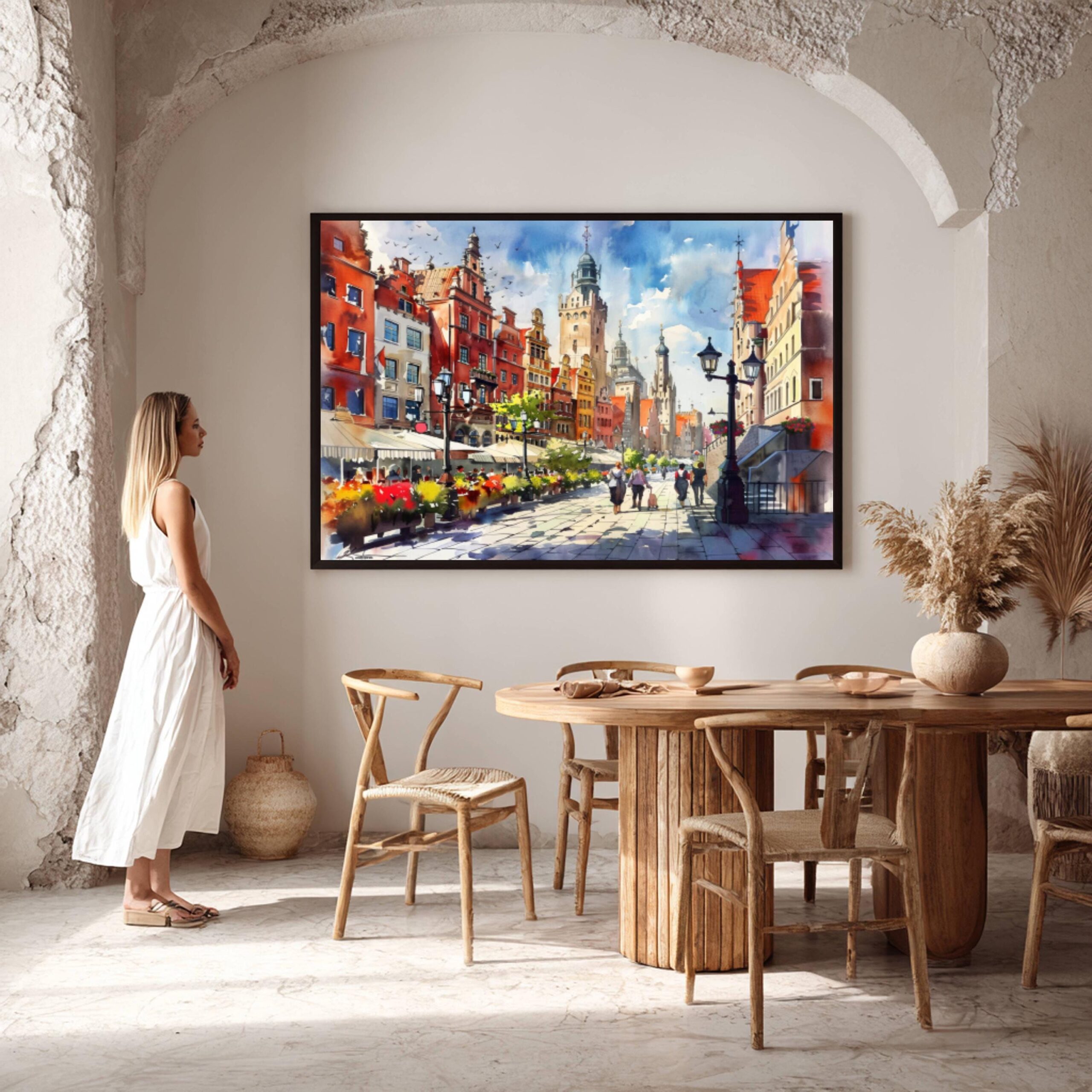 Gdansk Poland Watercolor Print: European Travel Art Poster - Image 9