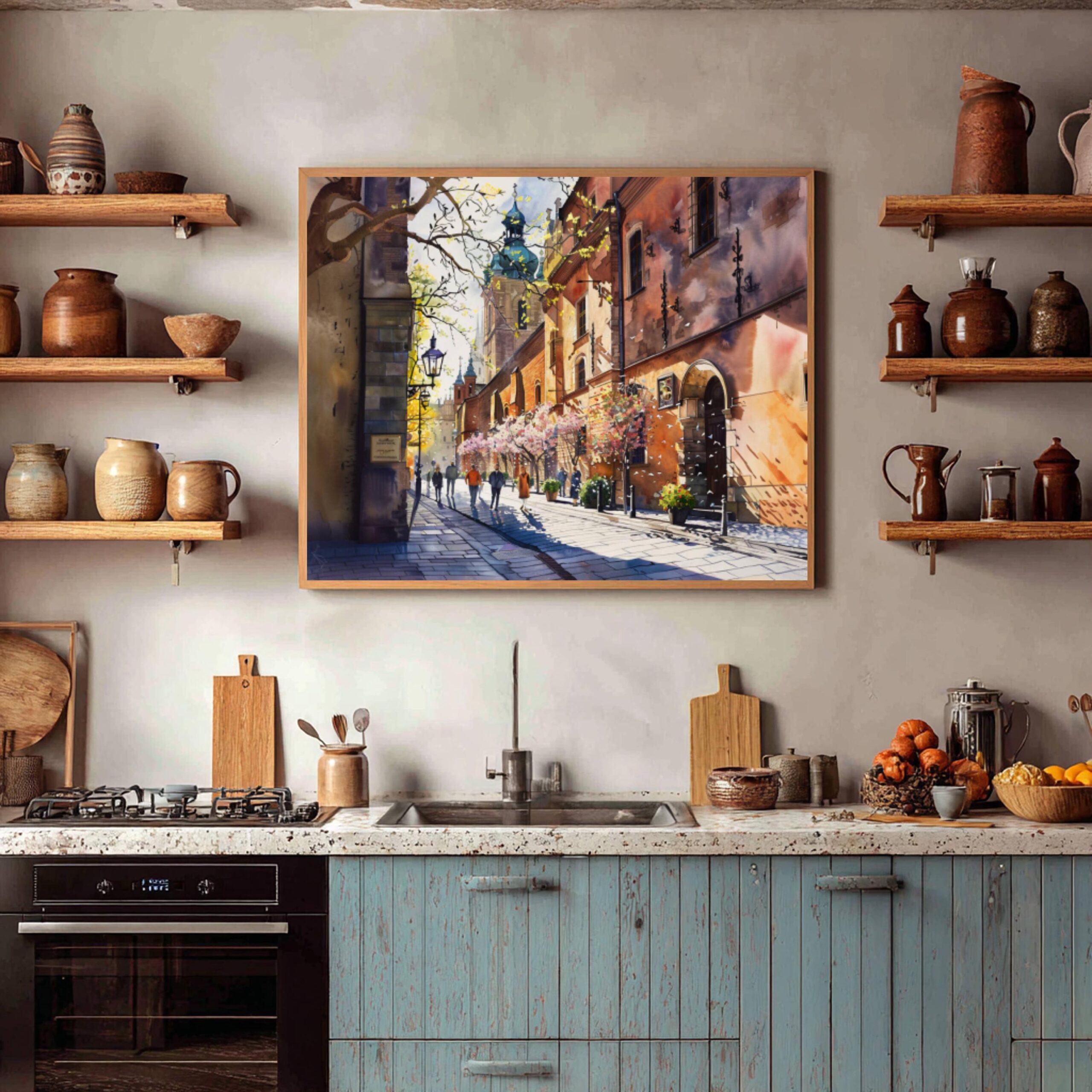 Krakow Poland Watercolor Print: European Travel Art Poster - Image 4