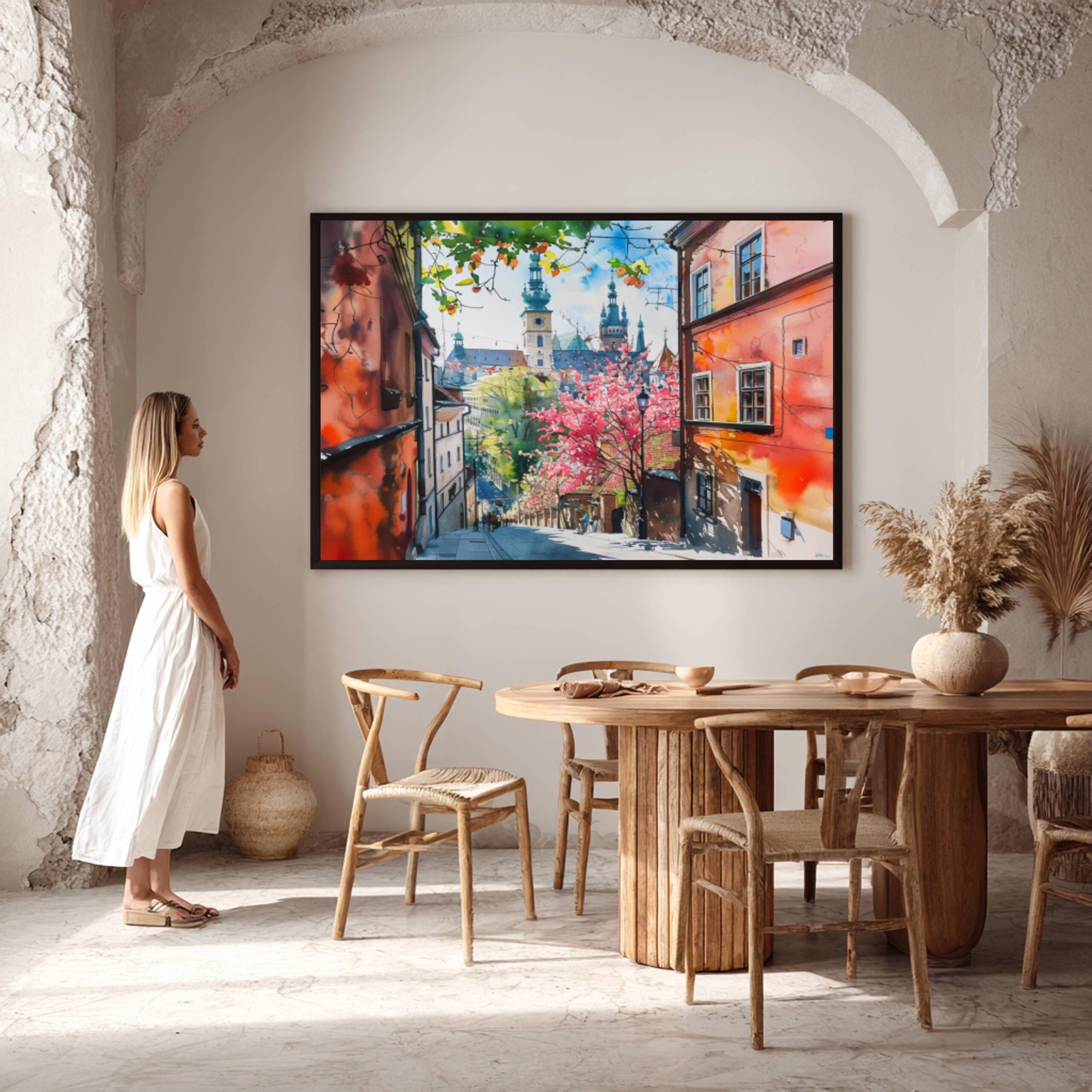 Krakow Poland Watercolor Print: European Travel Art Poster - Image 9