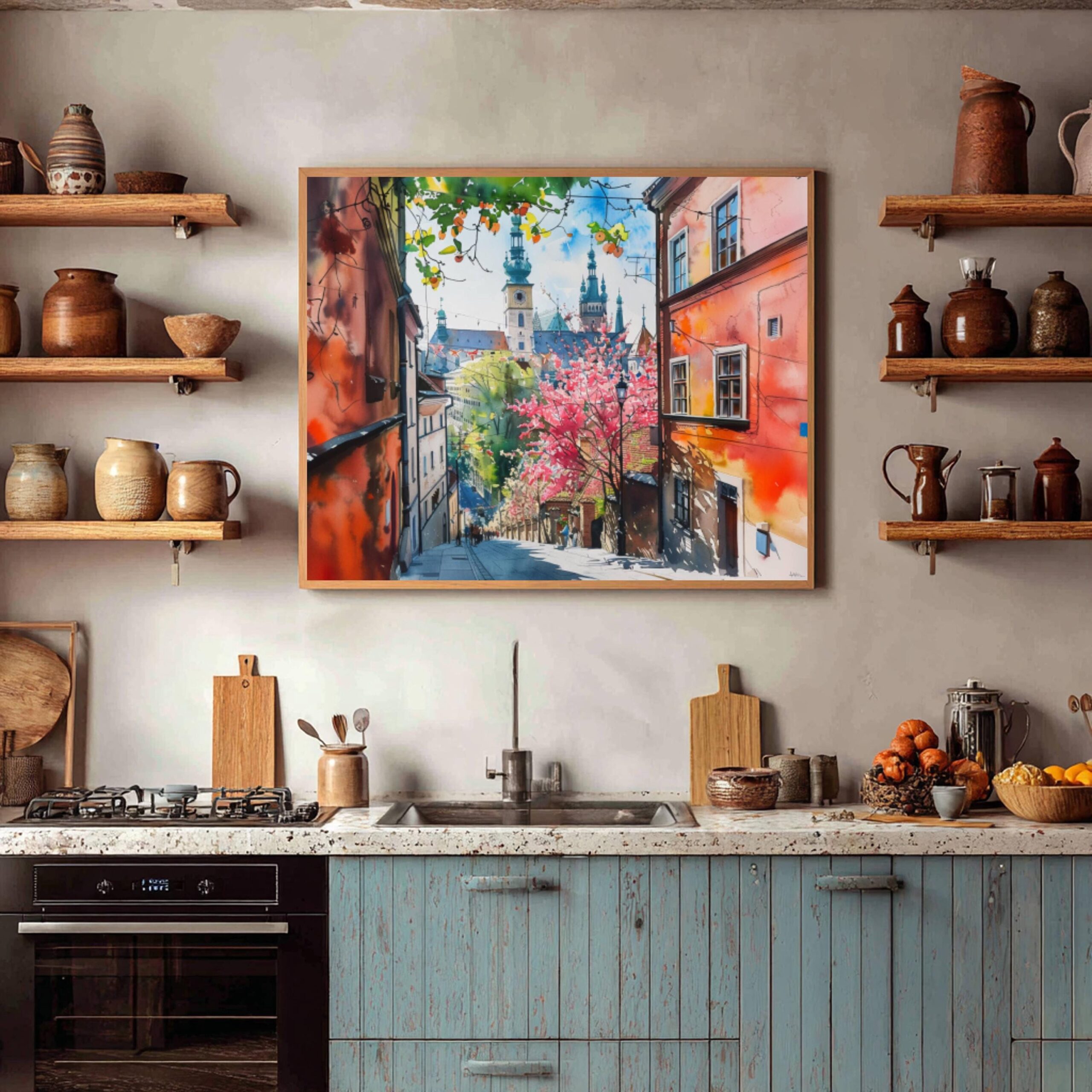 Krakow Poland Watercolor Print: European Travel Art Poster - Image 4