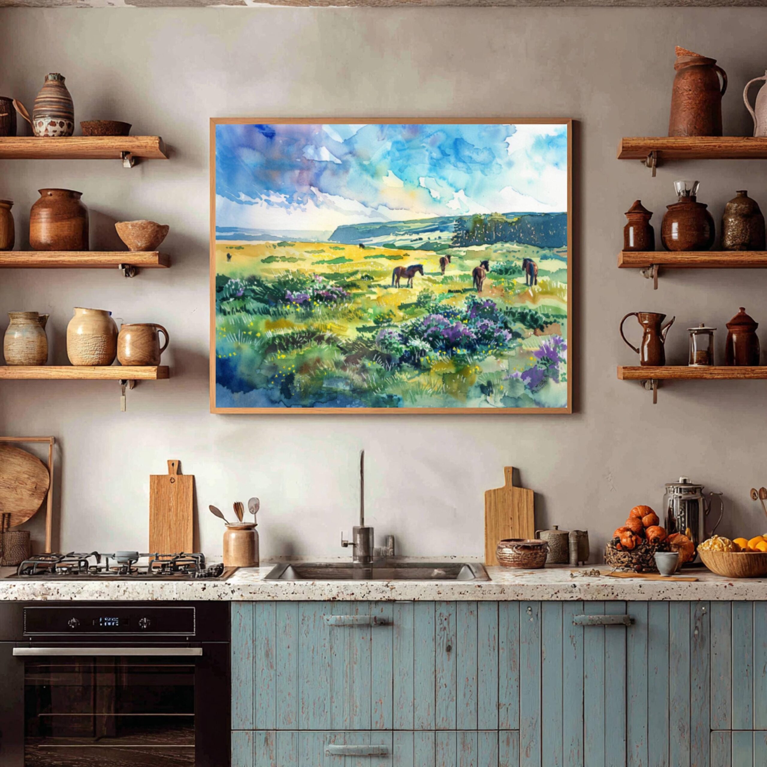 Exmoor National Park England Watercolor Print: UK Travel Art Poster - Image 4