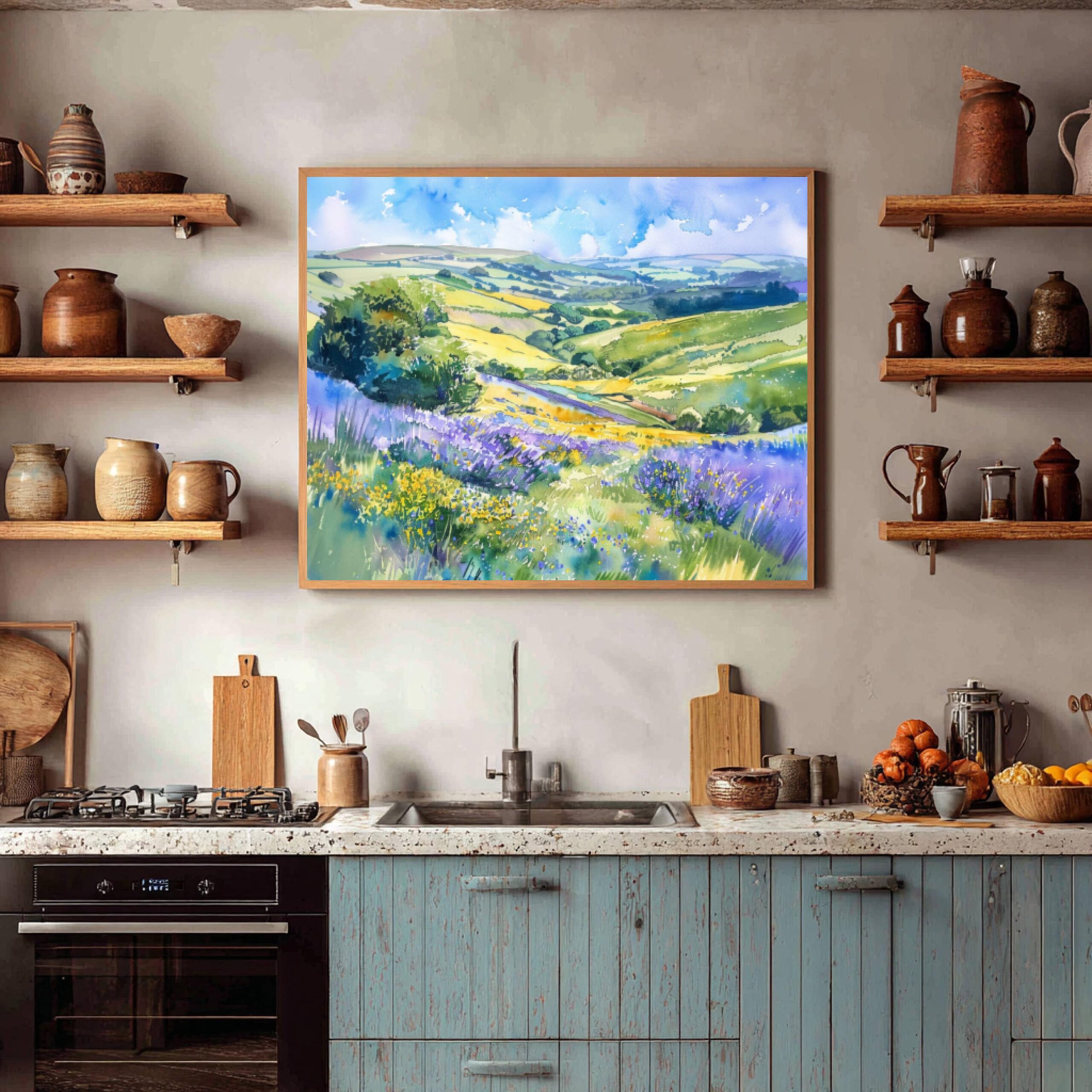 South Downs National Park England Watercolor Print: UK Travel Art Poster - Image 4