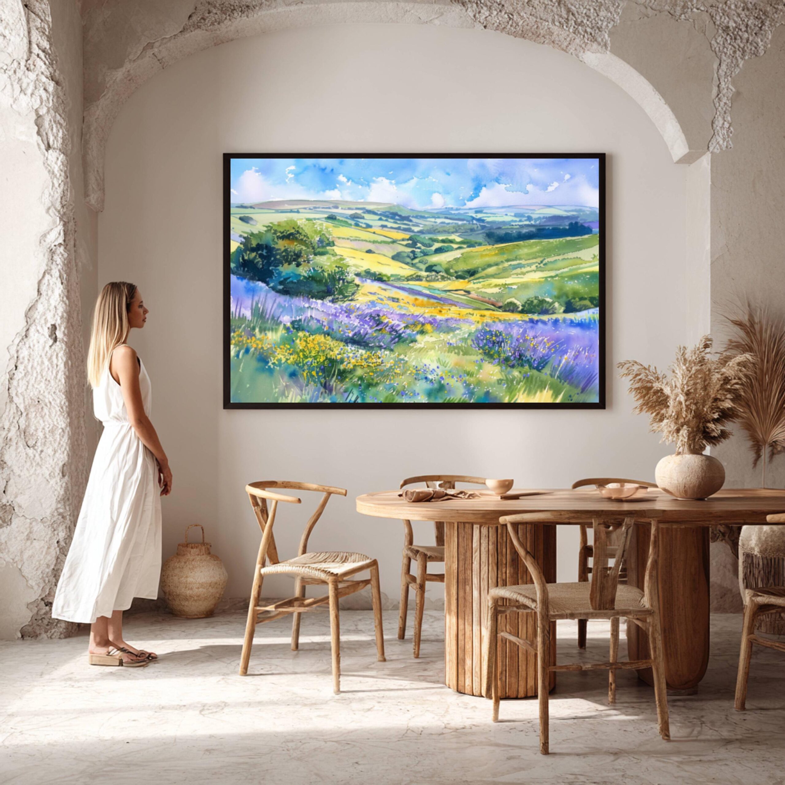 South Downs National Park England Watercolor Print: UK Travel Art Poster - Image 8