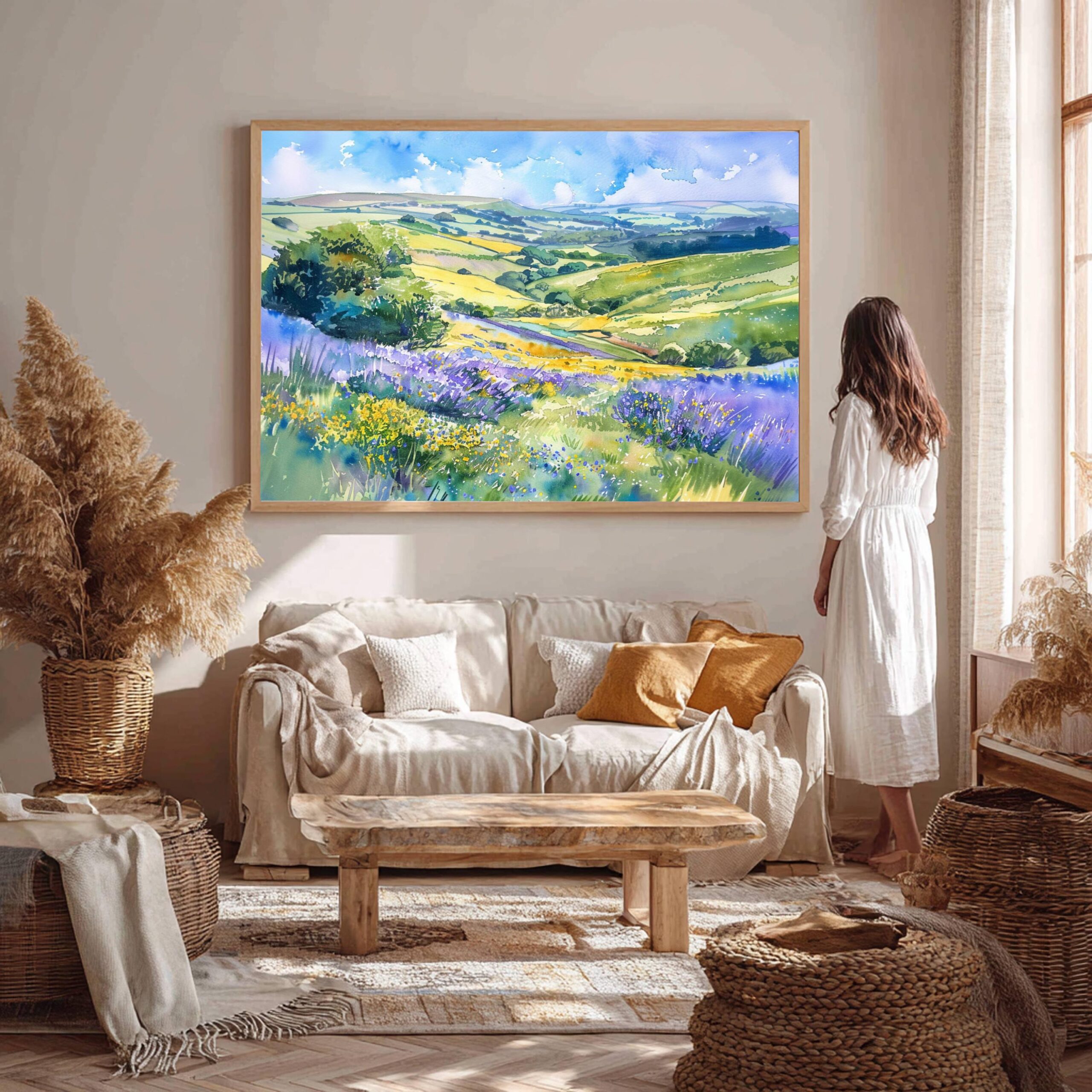 South Downs National Park England Watercolor Print: UK Travel Art Poster - Image 9