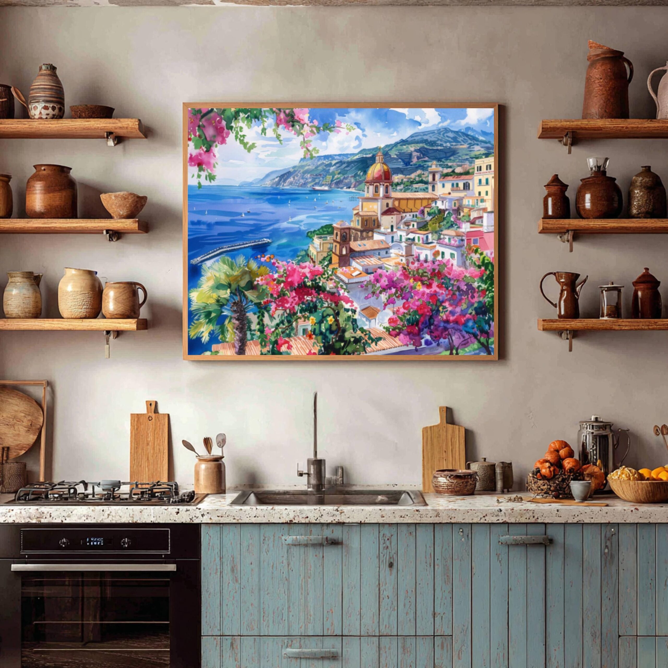 Sorrento Italy Watercolor Print: Europe Travel Art Poster - Image 7