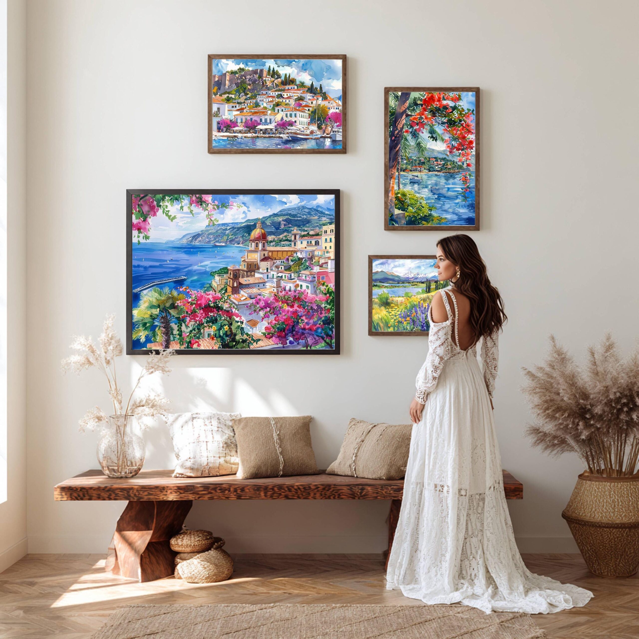 Sorrento Italy Watercolor Print: Europe Travel Art Poster - Image 2
