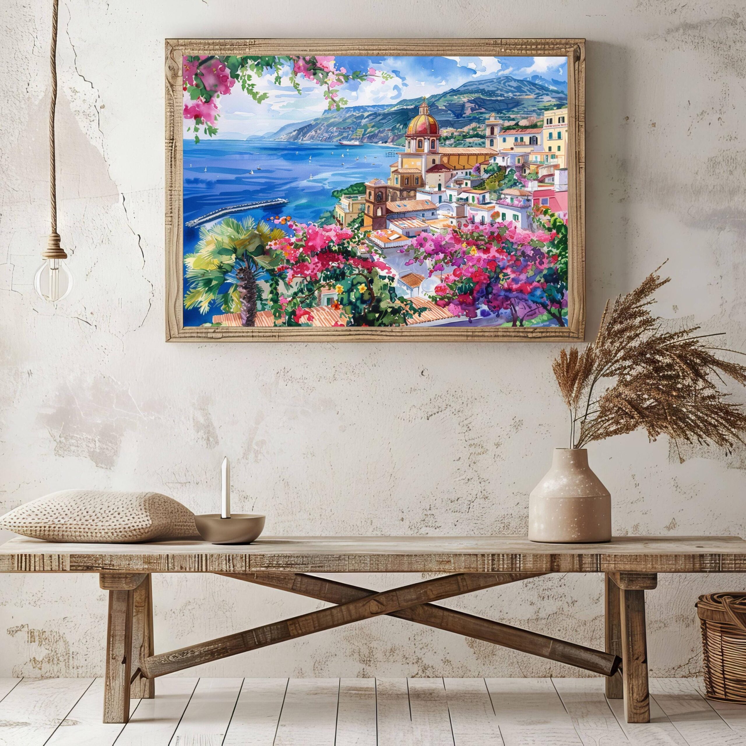 Sorrento Italy Watercolor Print: Europe Travel Art Poster - Image 4