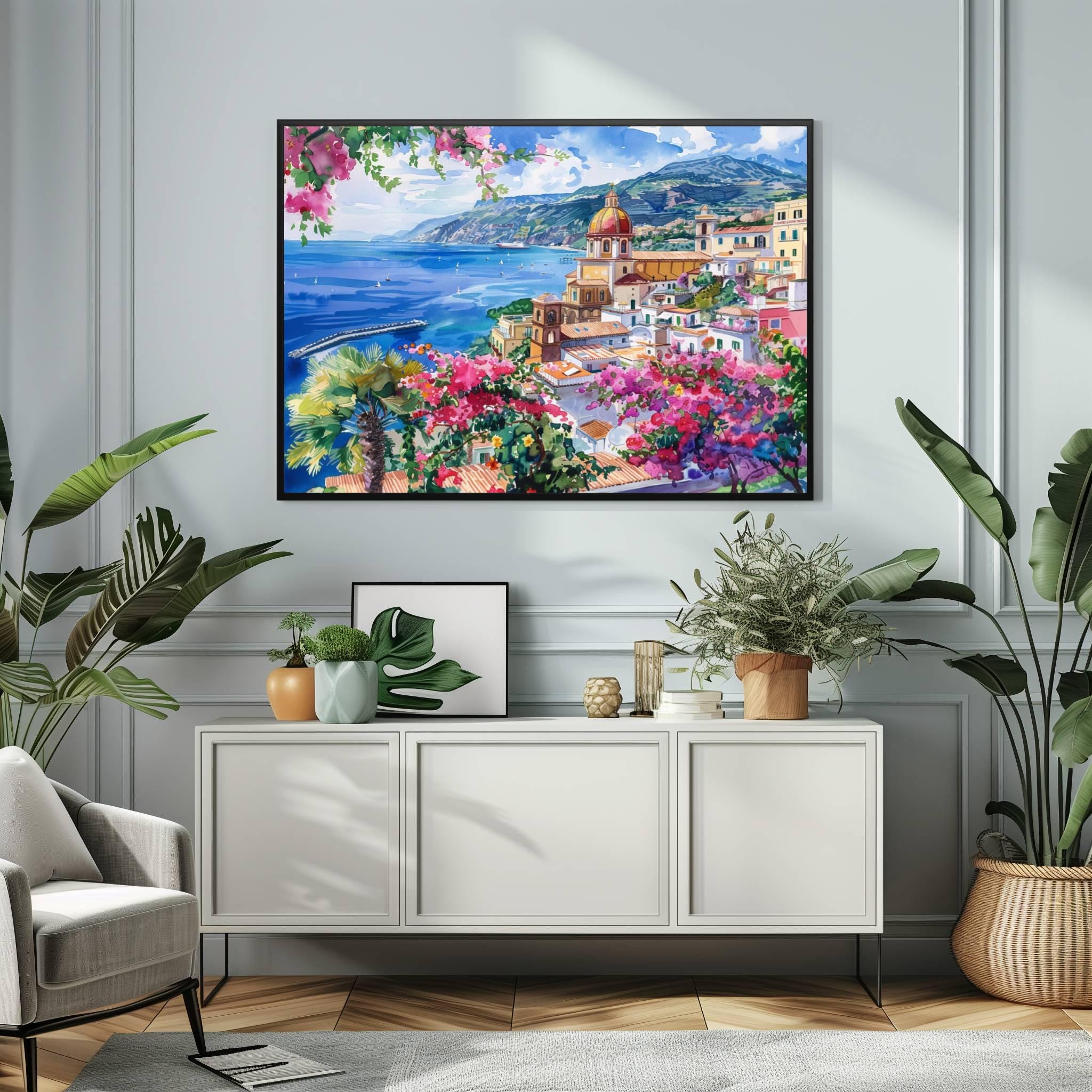Sorrento Italy Watercolor Print: Europe Travel Art Poster - Image 3
