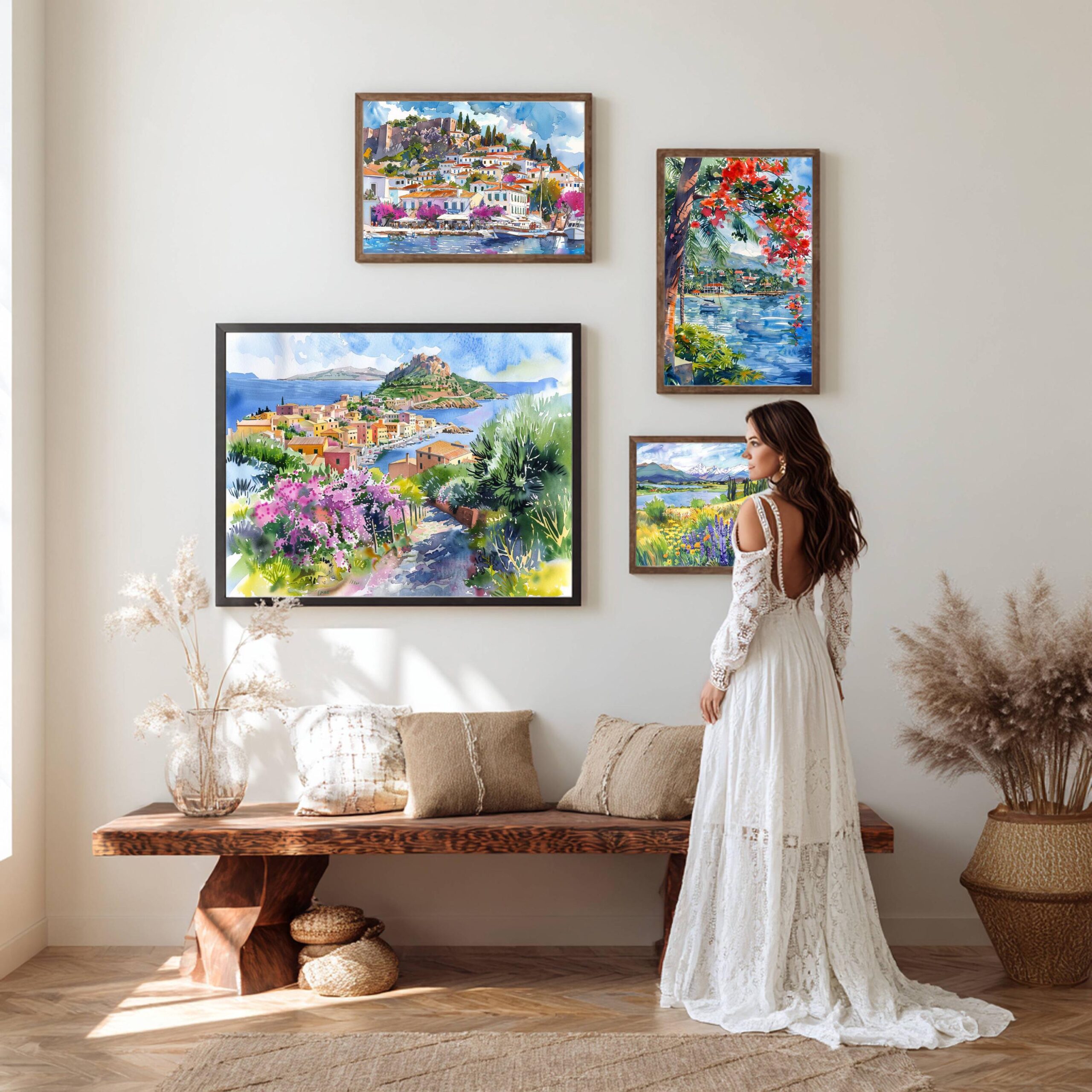Sardinia Italy Watercolor Print: Europe Travel Art Poster - Image 2