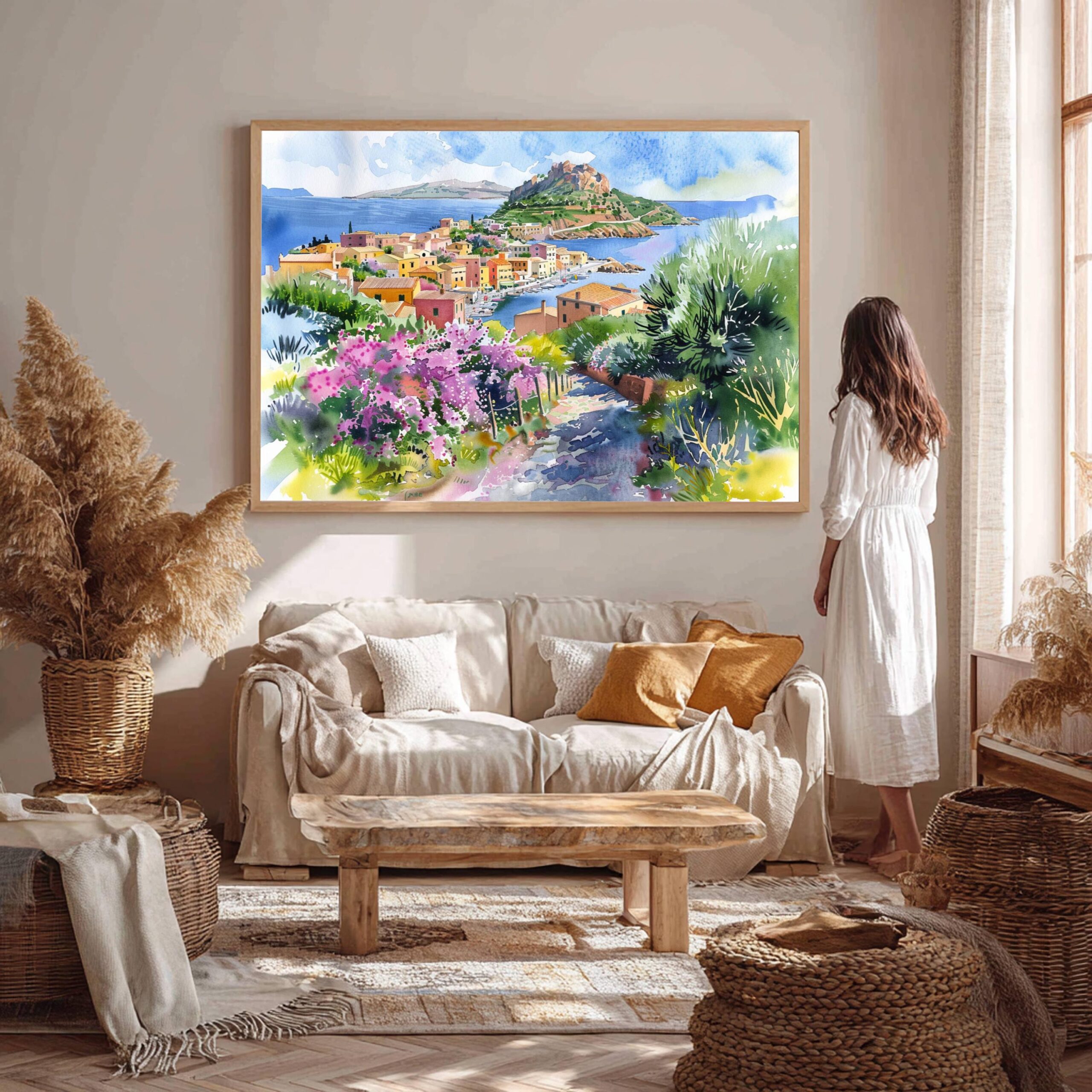 Sardinia Italy Watercolor Print: Europe Travel Art Poster - Image 4