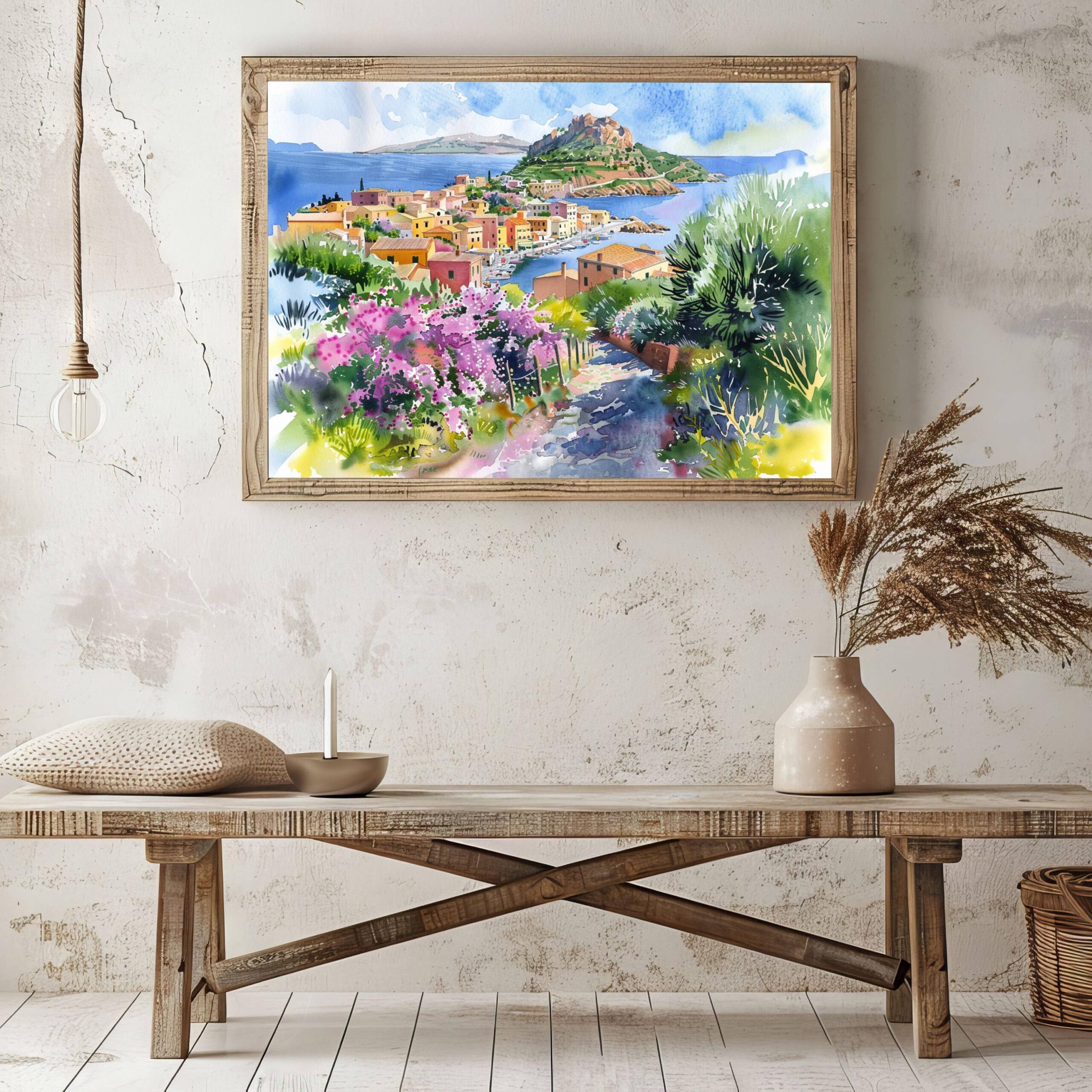 Sardinia Italy Watercolor Print: Europe Travel Art Poster - Image 5