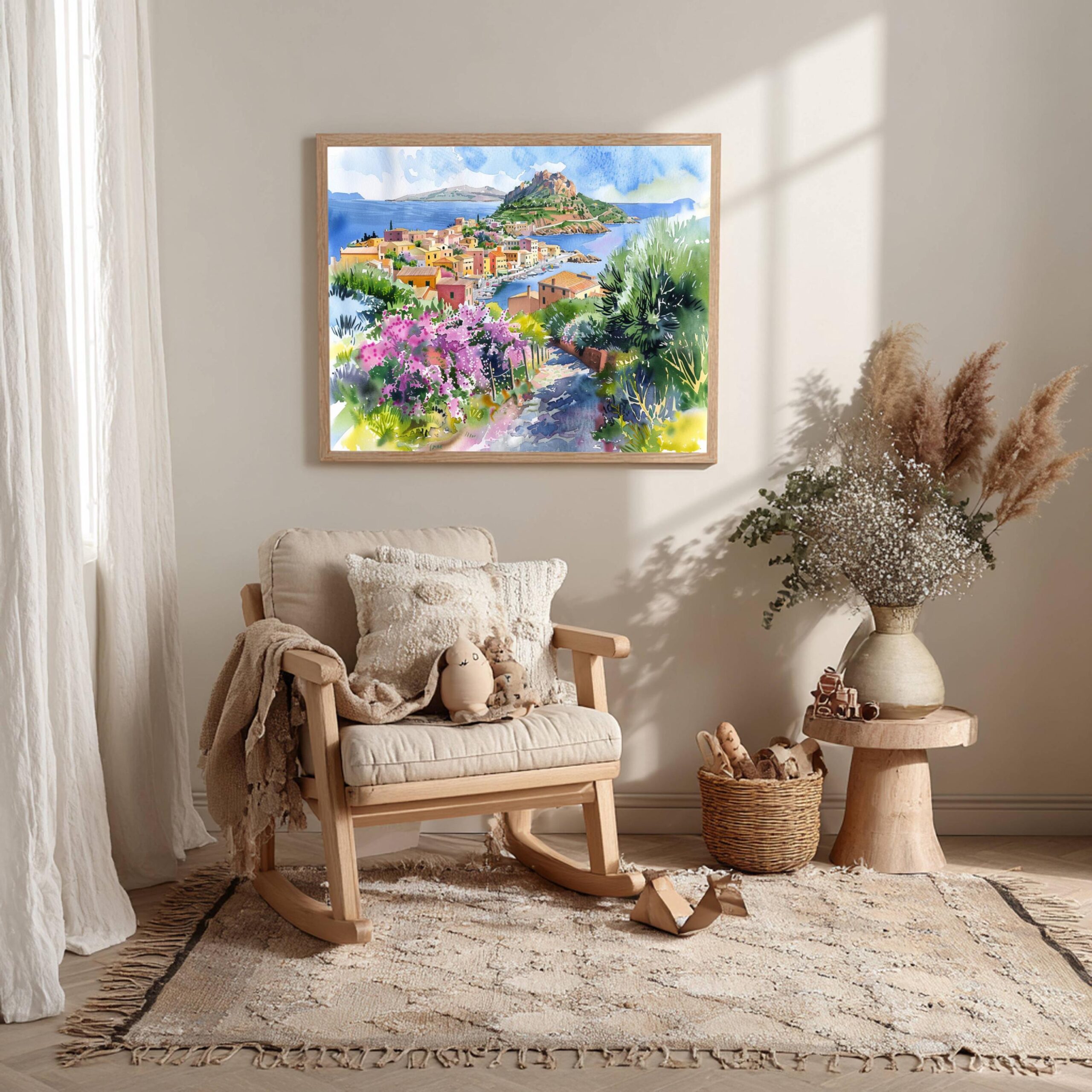Sardinia Italy Watercolor Print: Europe Travel Art Poster - Image 10