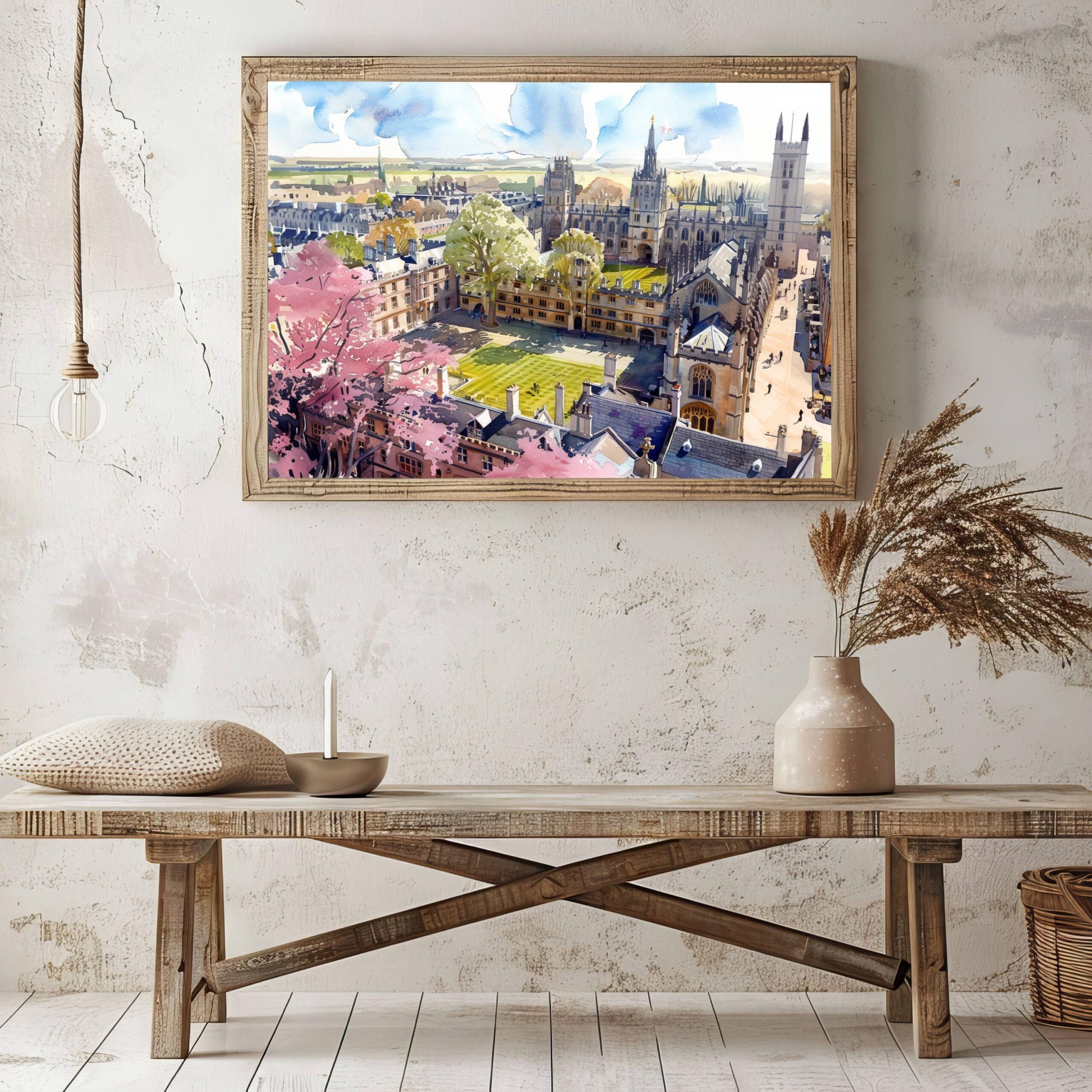 Cambridge University England Watercolor Print: UK Travel Art Poster - Image 5