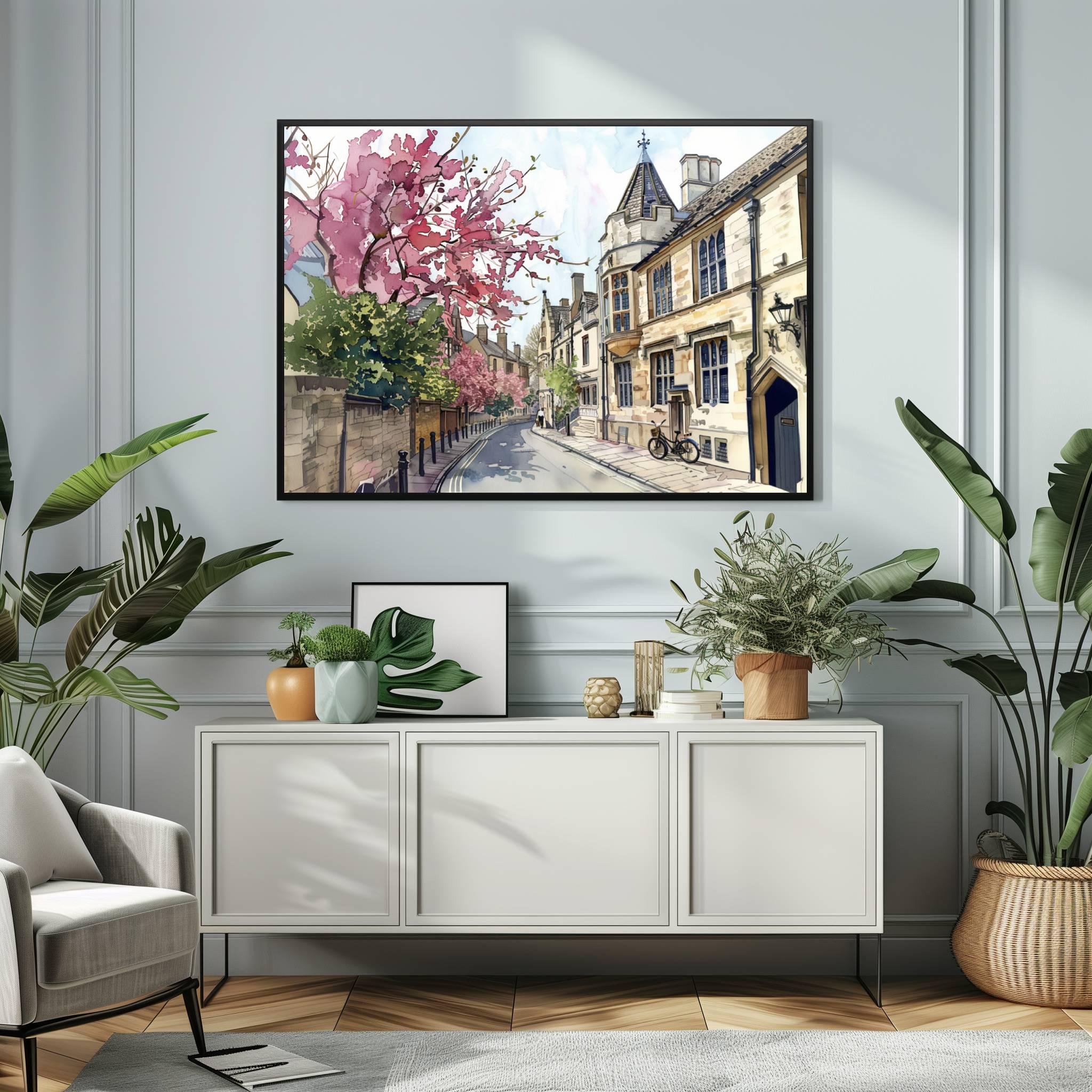 Oxford England Watercolor Print: UK Travel Art Poster - Image 3
