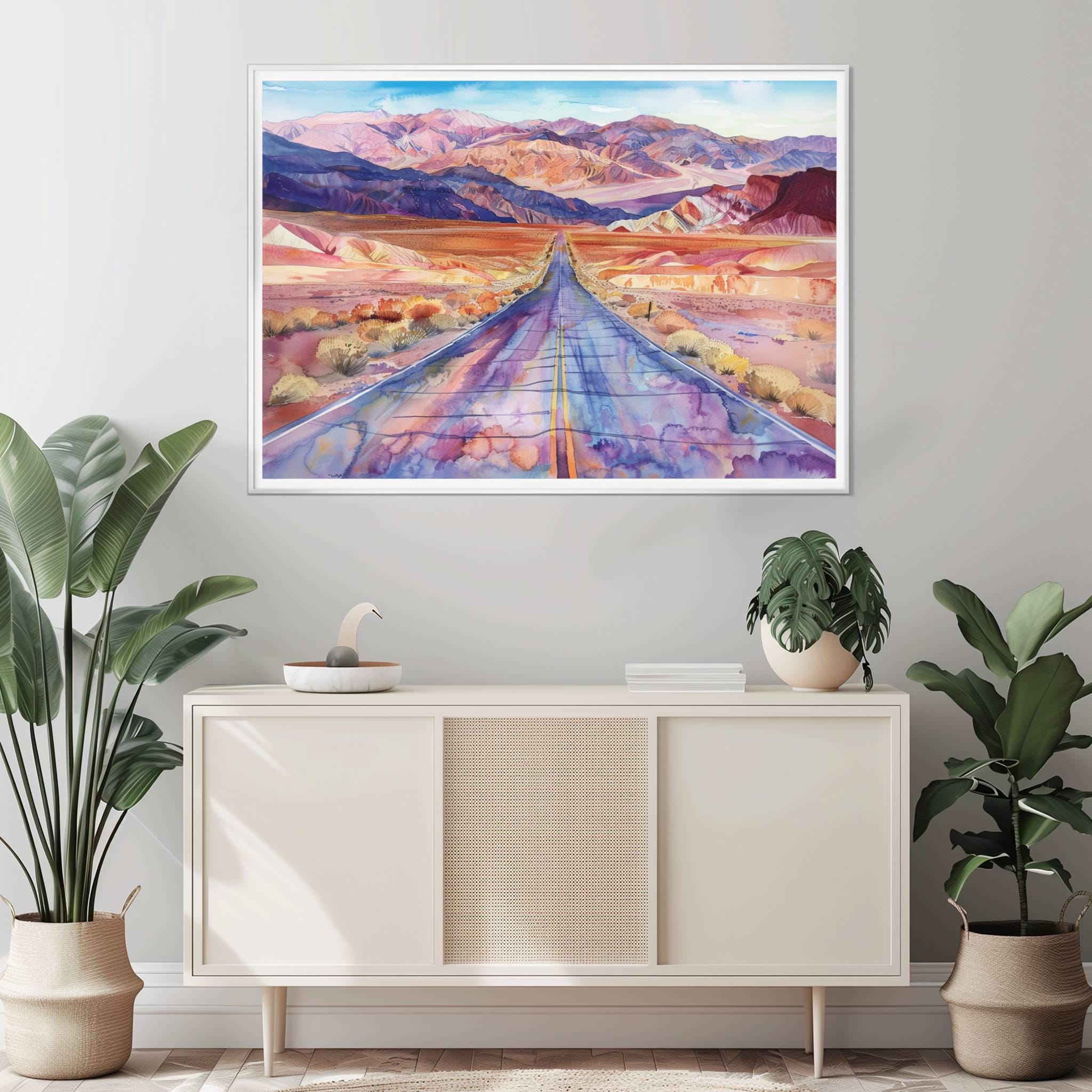 Death Valley National Park California Watercolor Print: USA Travel Art Poster - Image 6