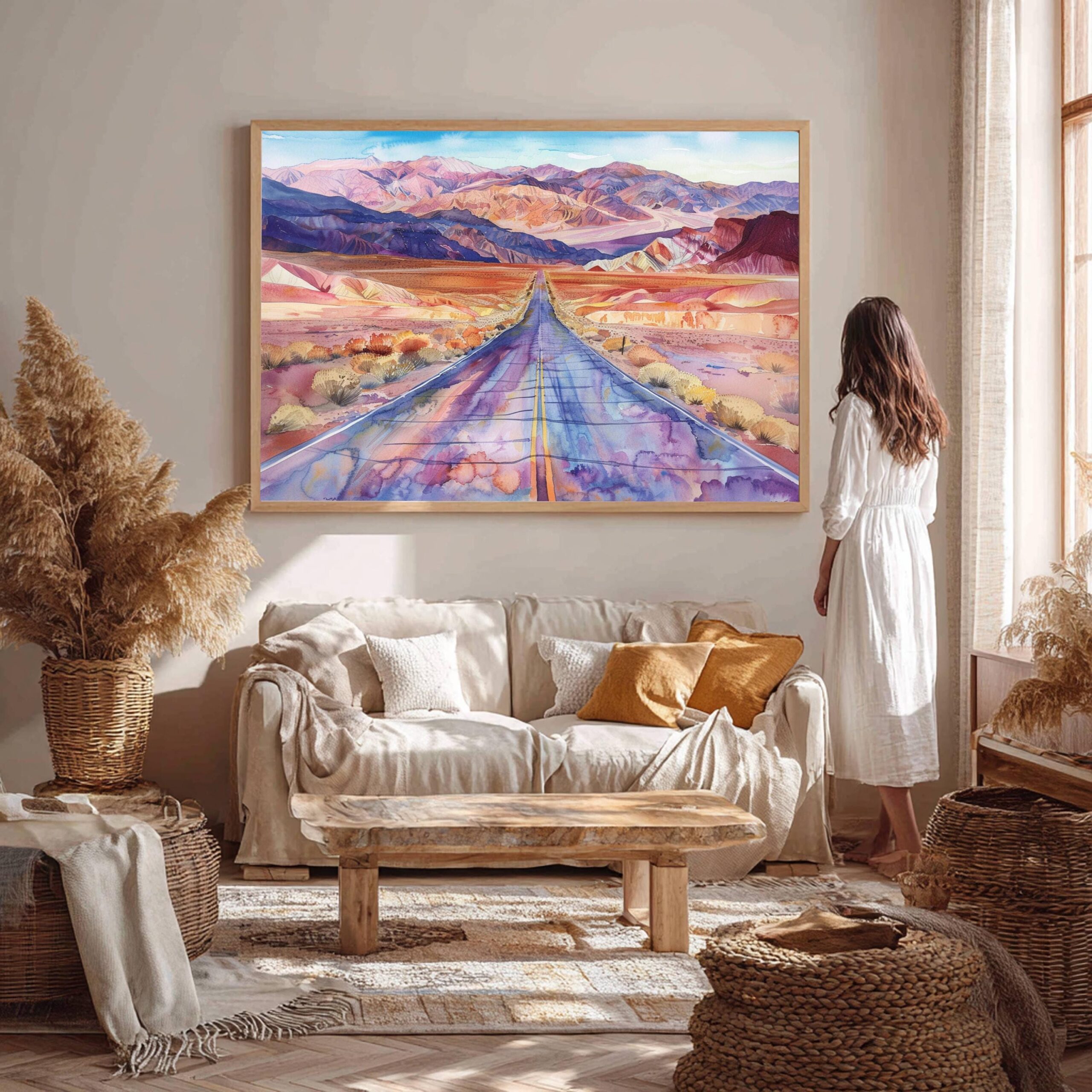 Death Valley National Park California Watercolor Print: USA Travel Art Poster - Image 9