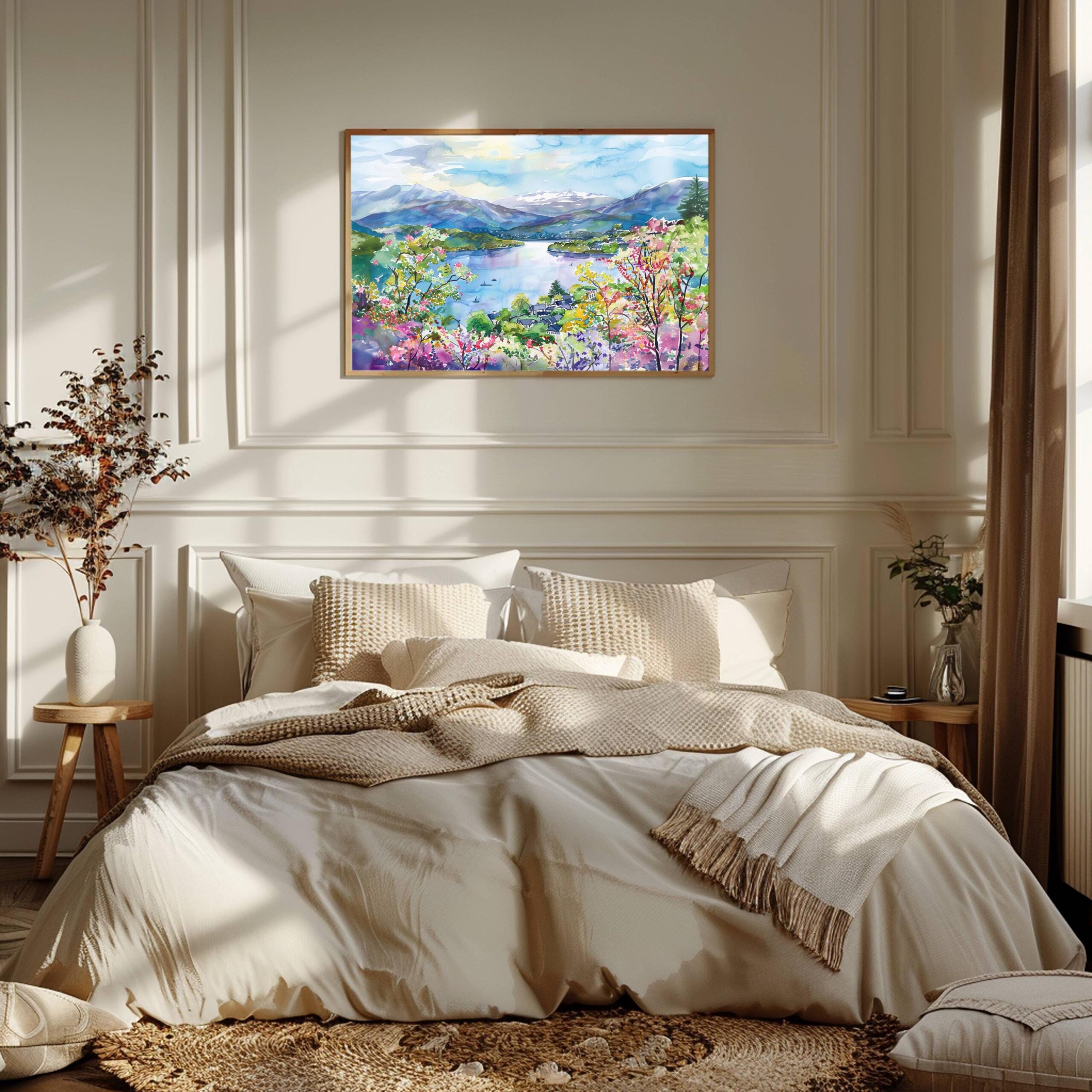 Lake Windermere England Watercolor Print: UK Travel Art Poster - Image 6