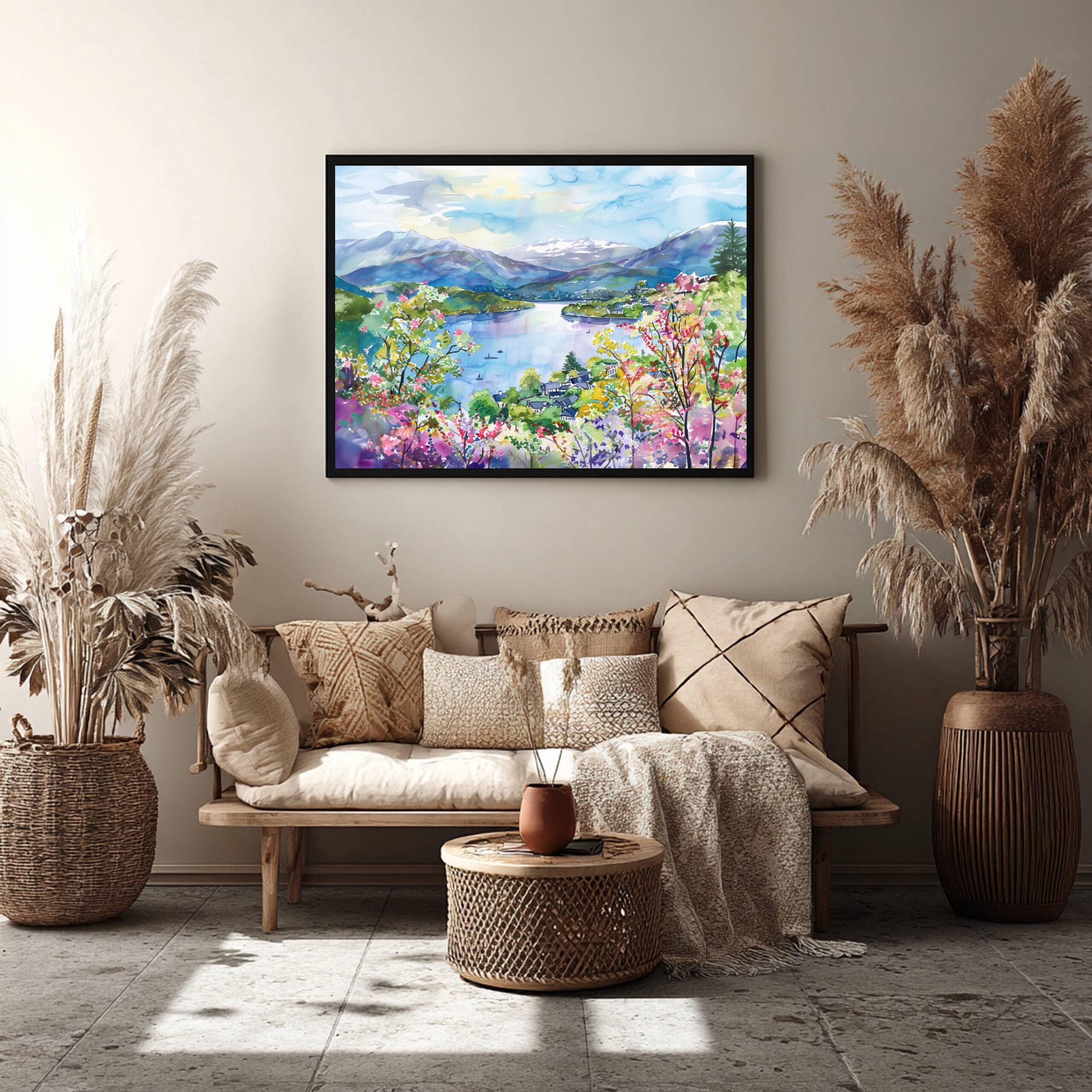 Lake Windermere England Watercolor Print: UK Travel Art Poster - Image 5