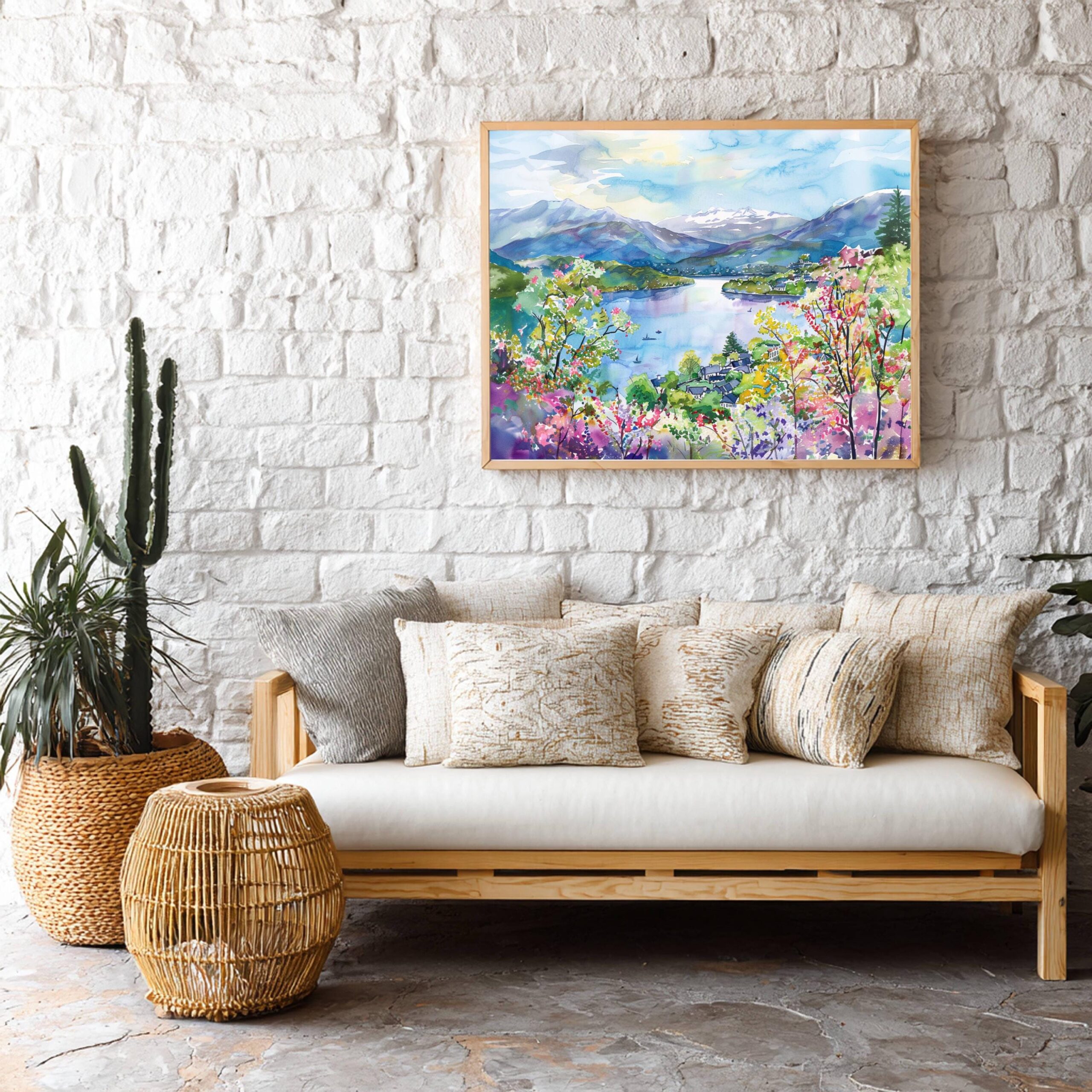 Lake Windermere England Watercolor Print: UK Travel Art Poster - Image 7