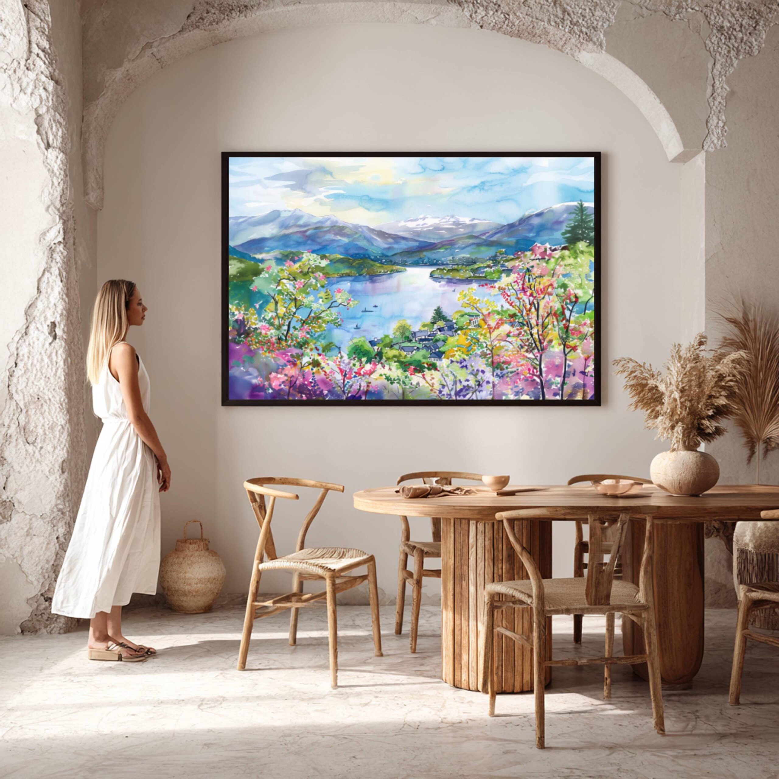 Lake Windermere England Watercolor Print: UK Travel Art Poster - Image 8
