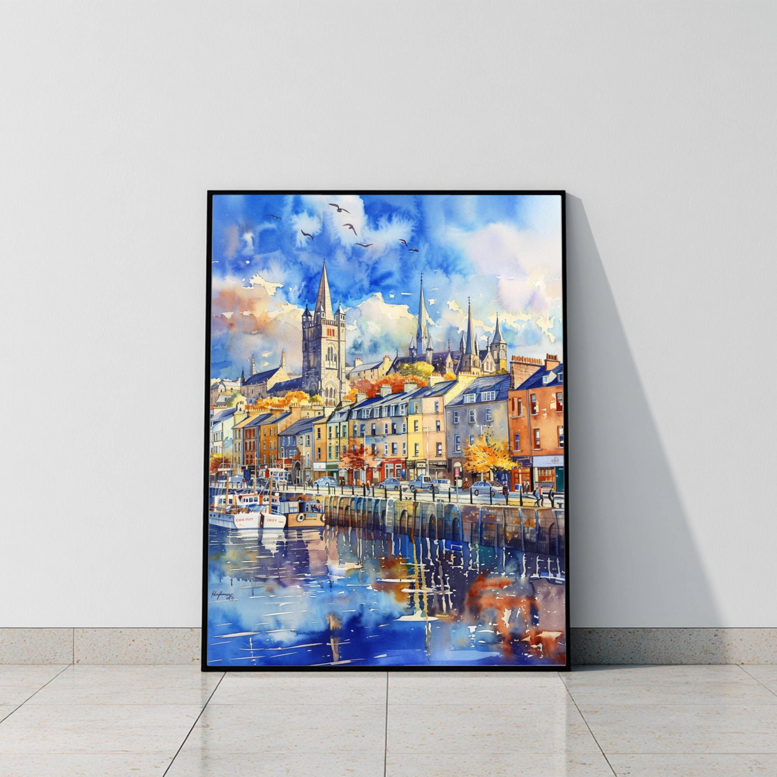 Cobh Cork Republic of Ireland Watercolor Print: Europe Travel Art Poster - Image 9